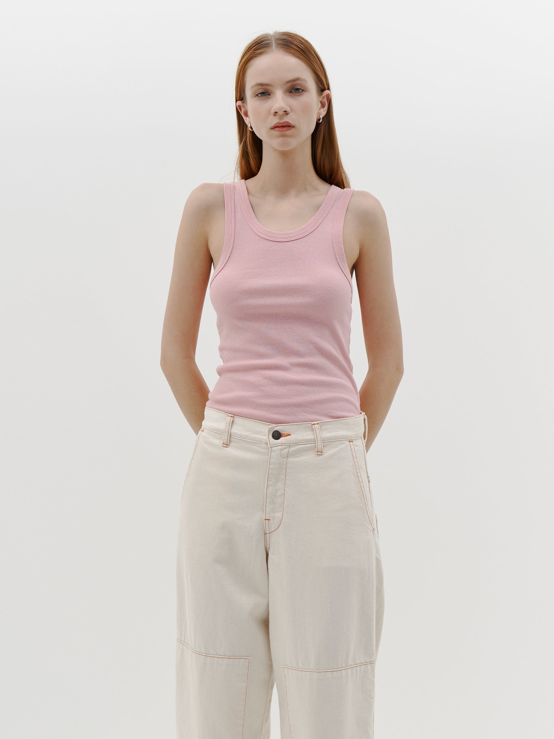 slim superfine rib tank