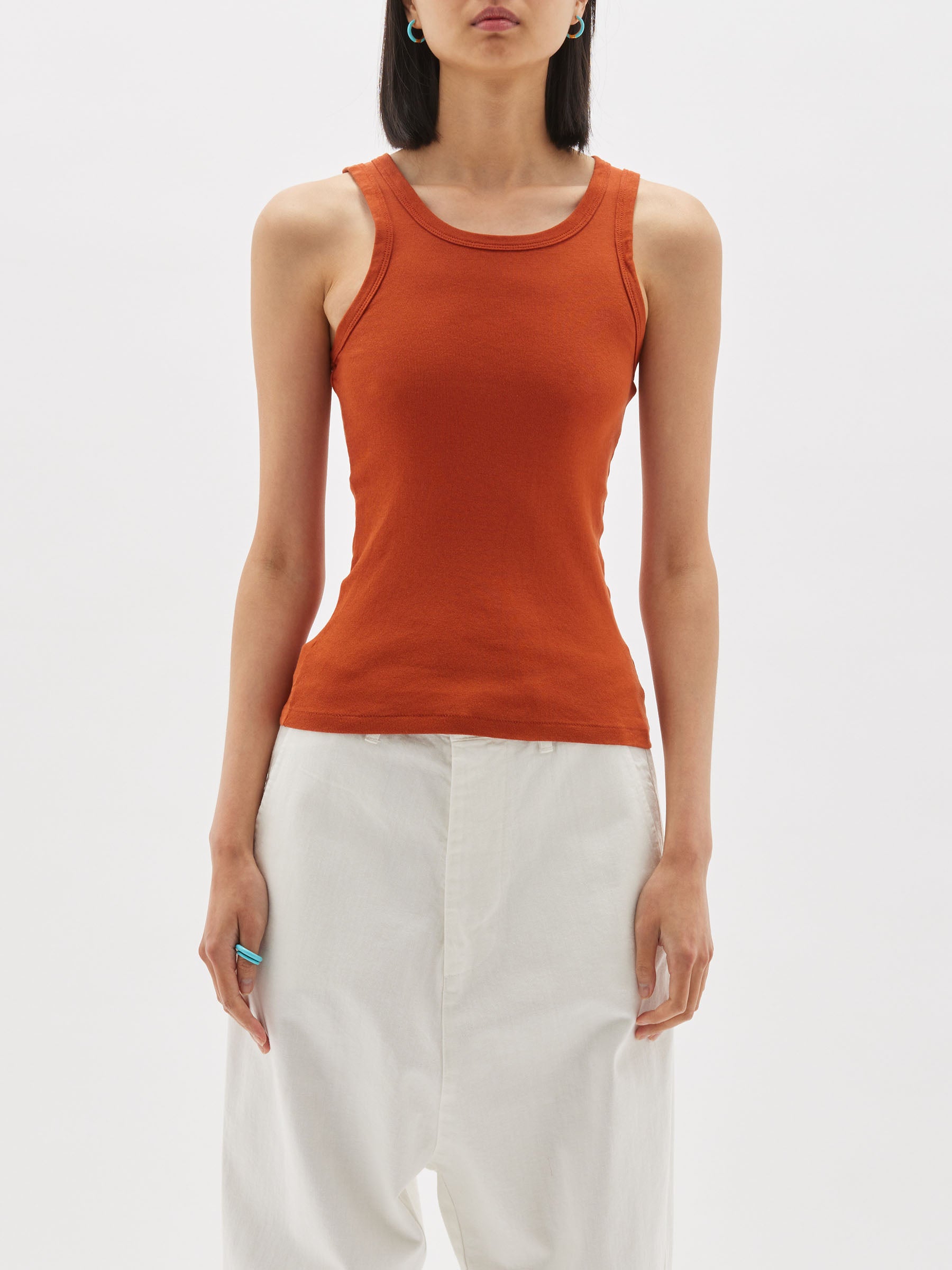slim superfine rib tank