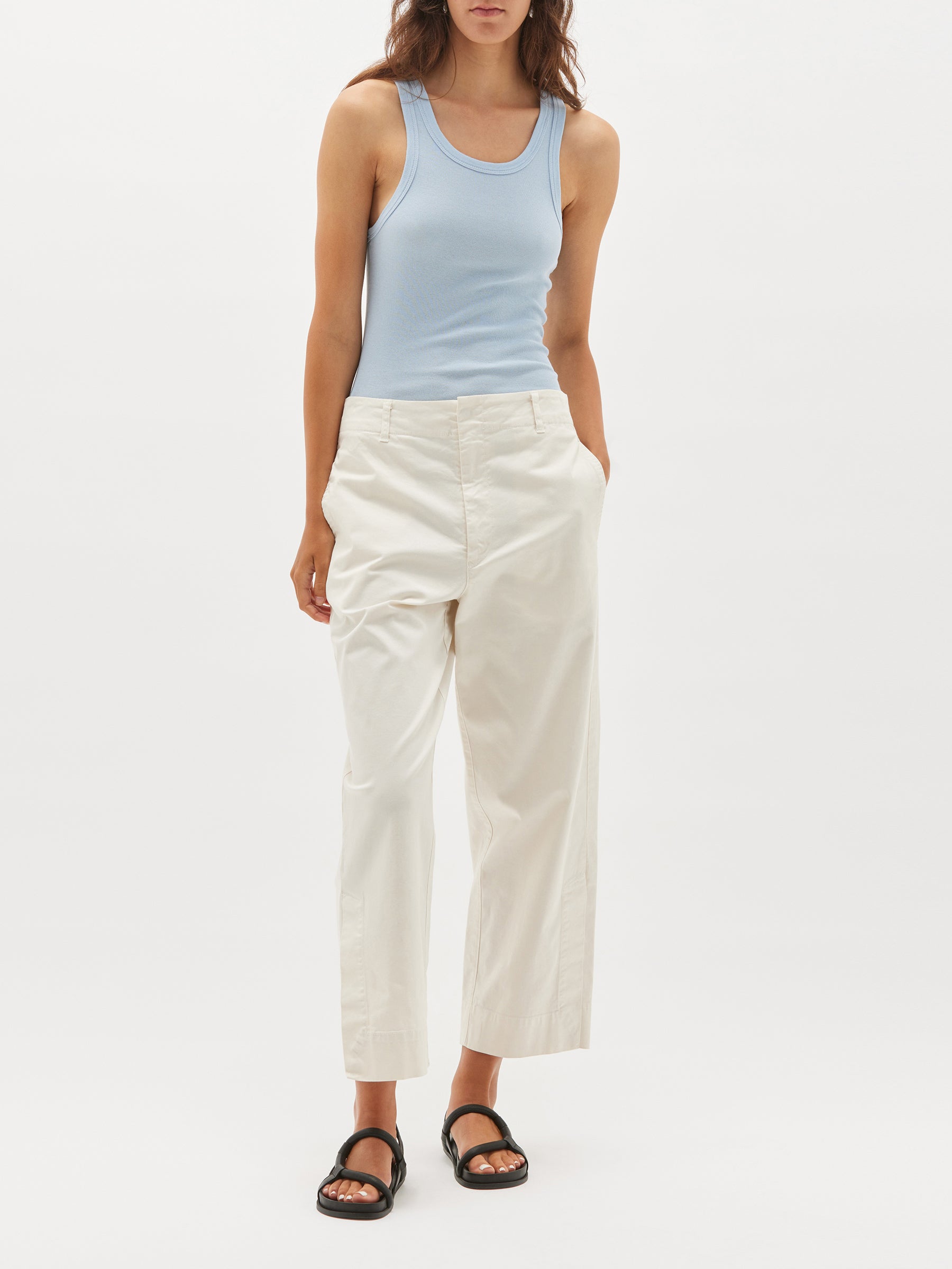 slim superfine rib tank