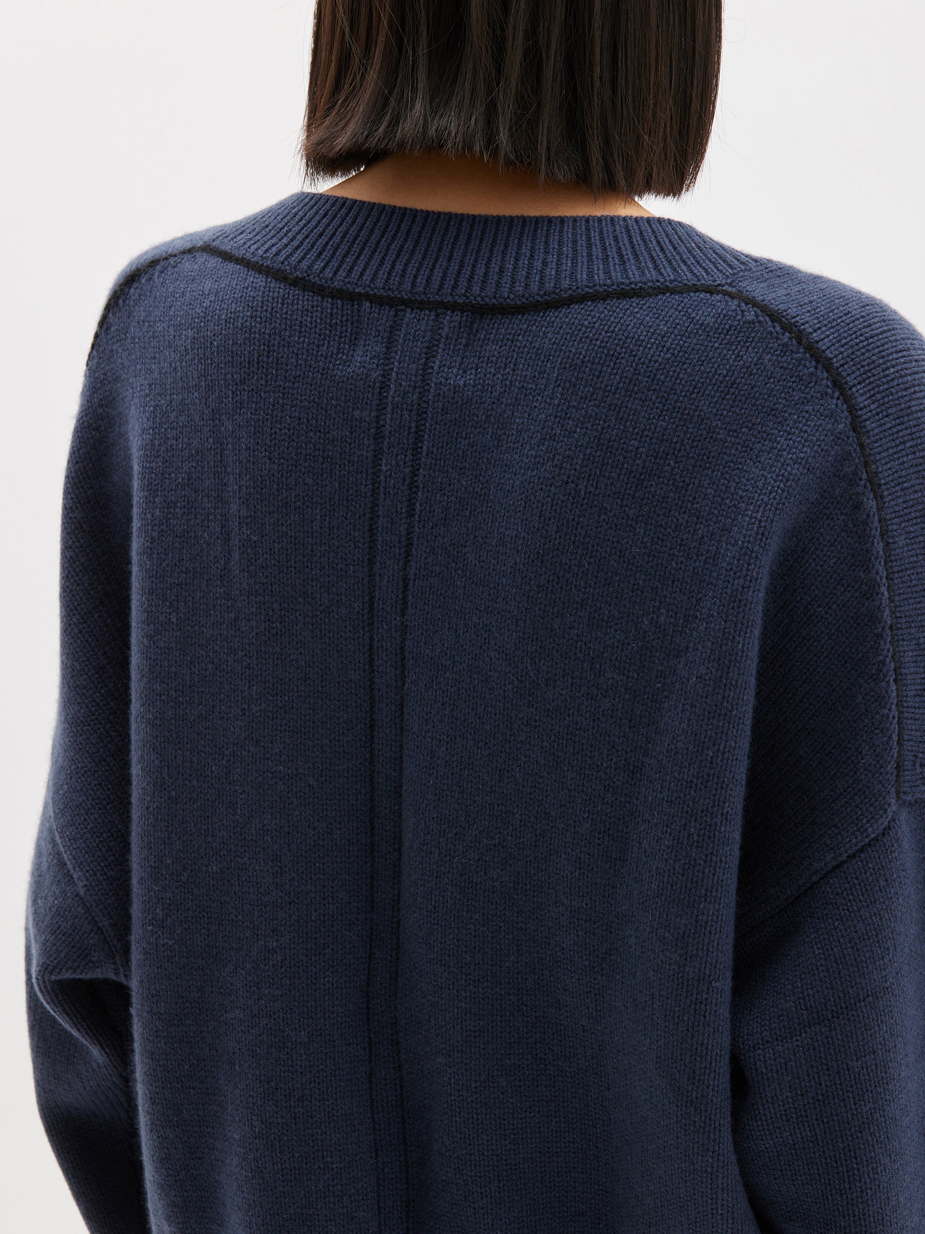 boxy v neck weekend knit