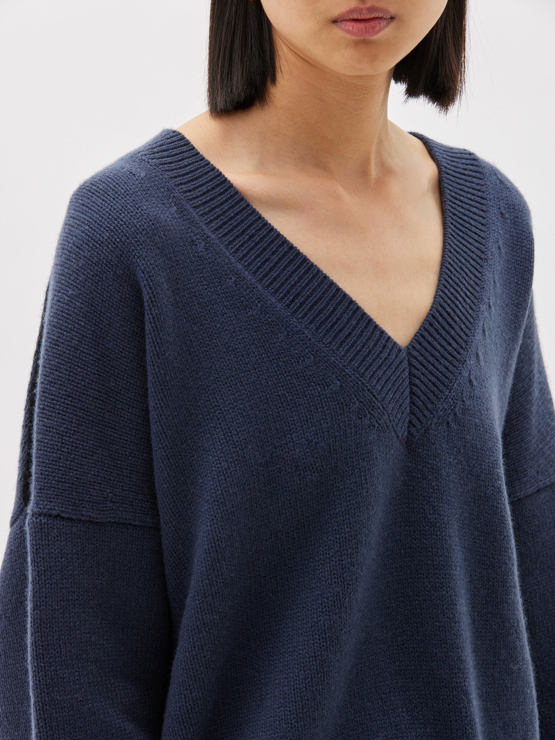boxy v neck weekend knit