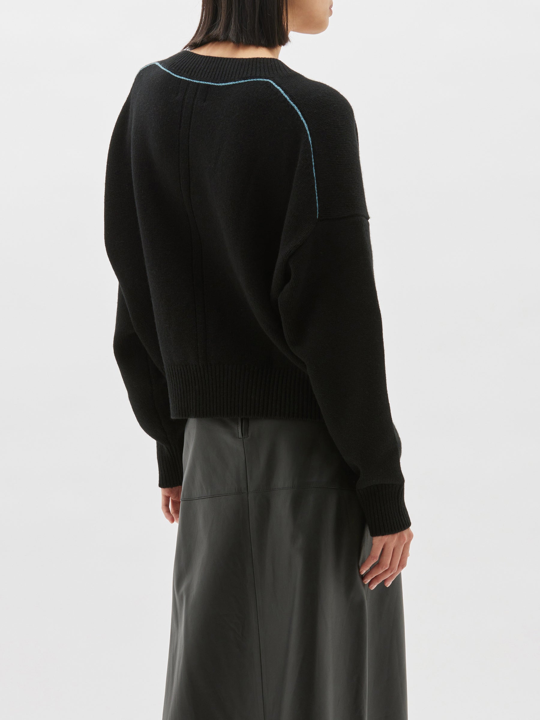 boxy v neck weekend knit
