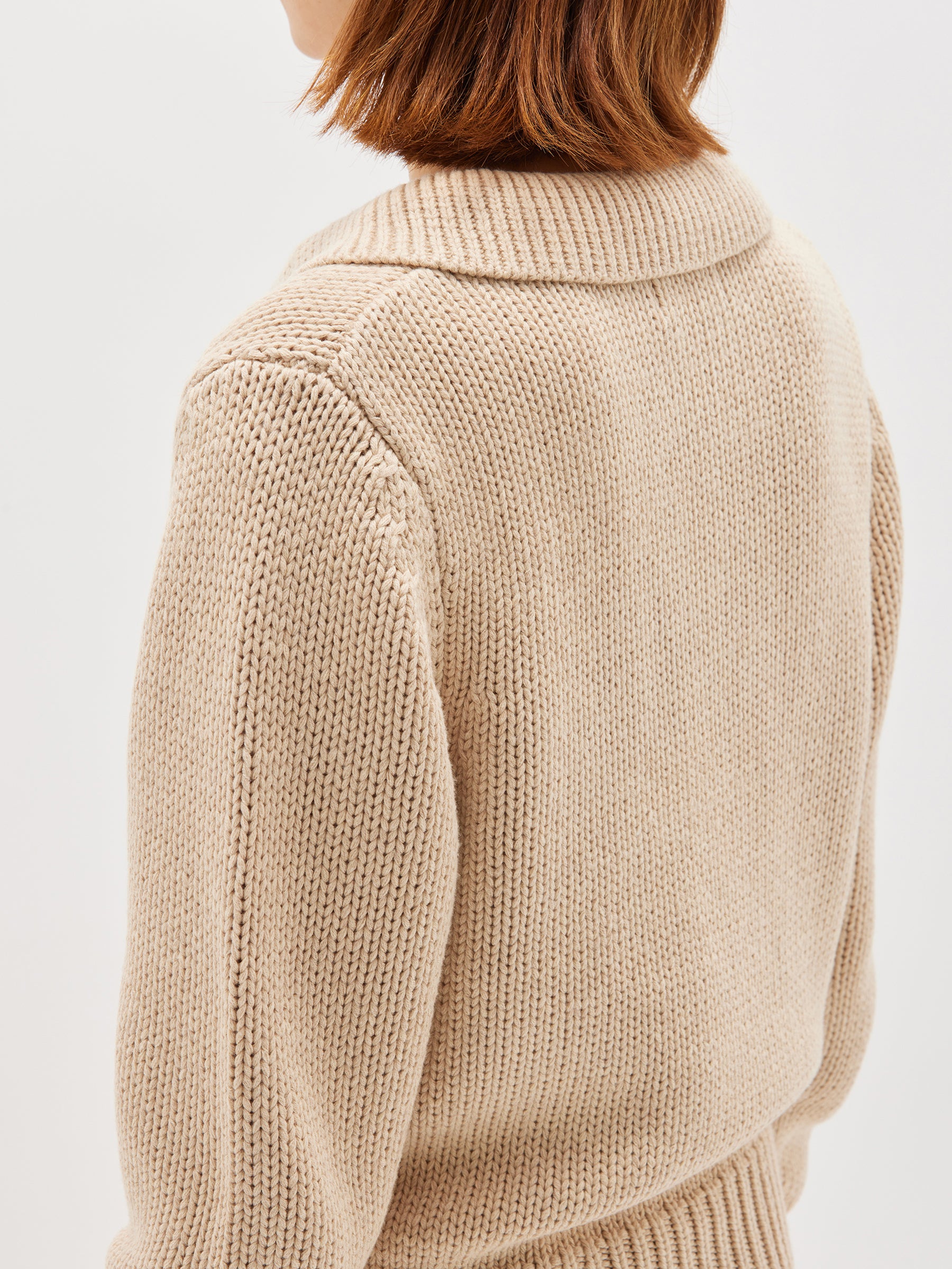 cotton merino polo knit