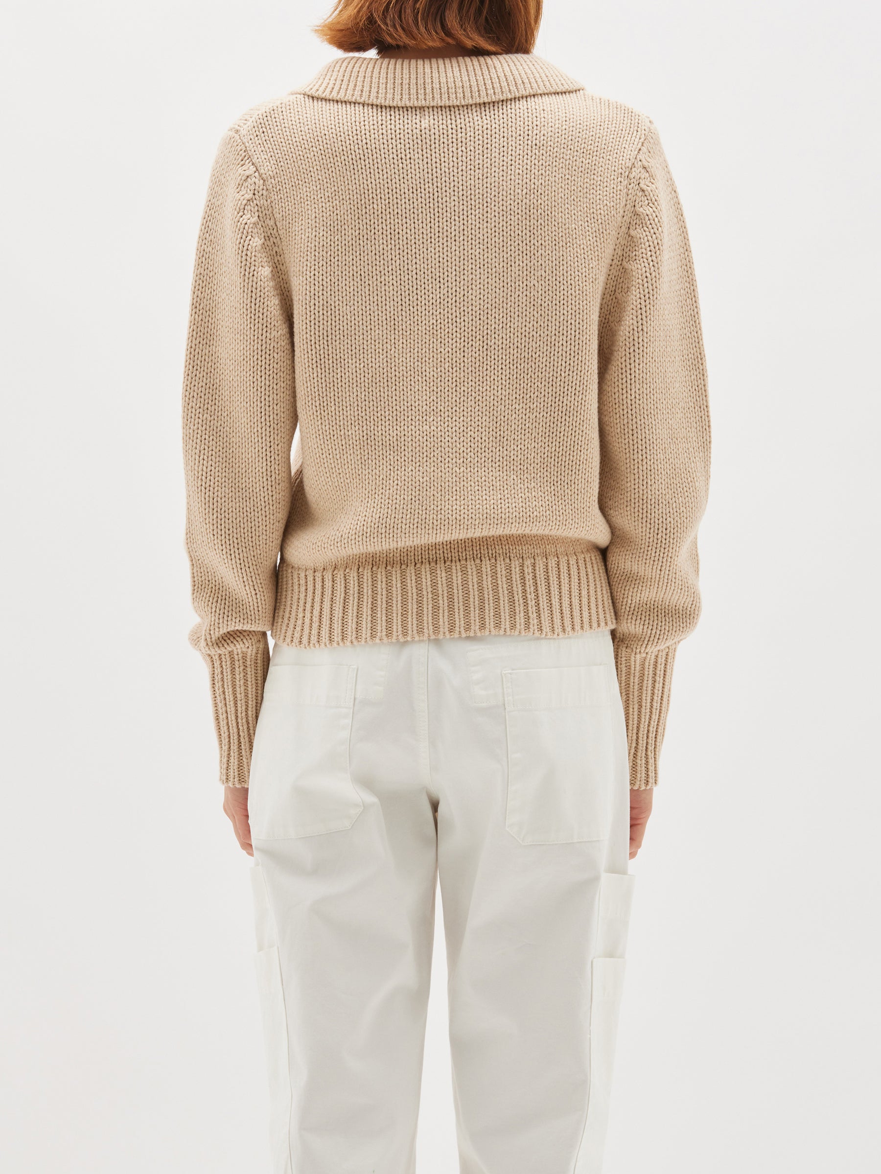 cotton merino polo knit
