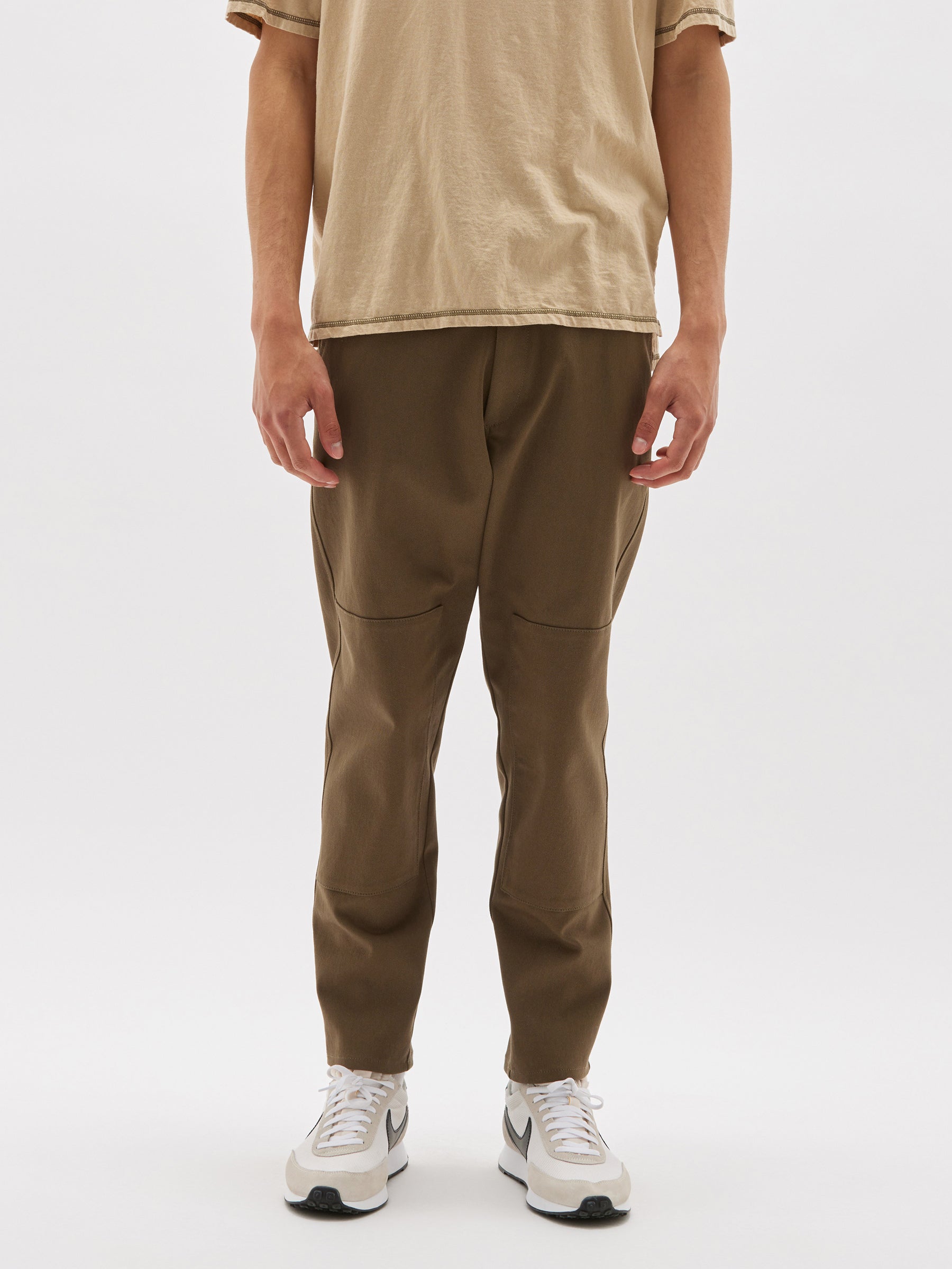 lo slung knee patch chino