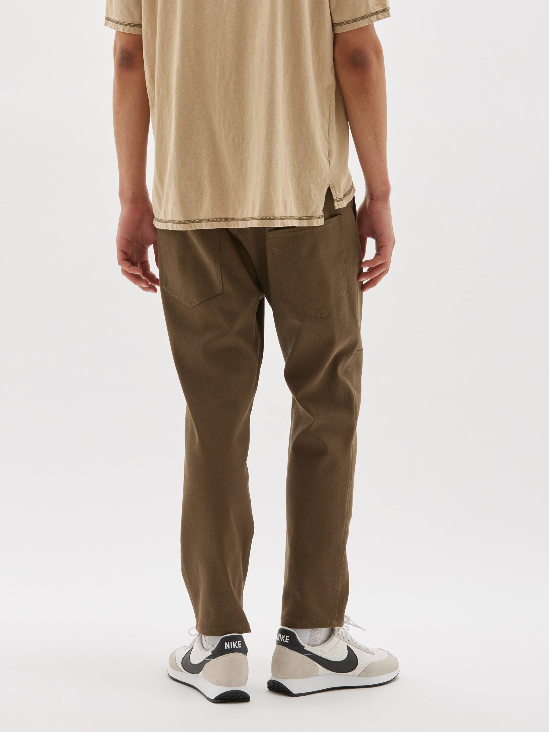 lo slung knee patch chino
