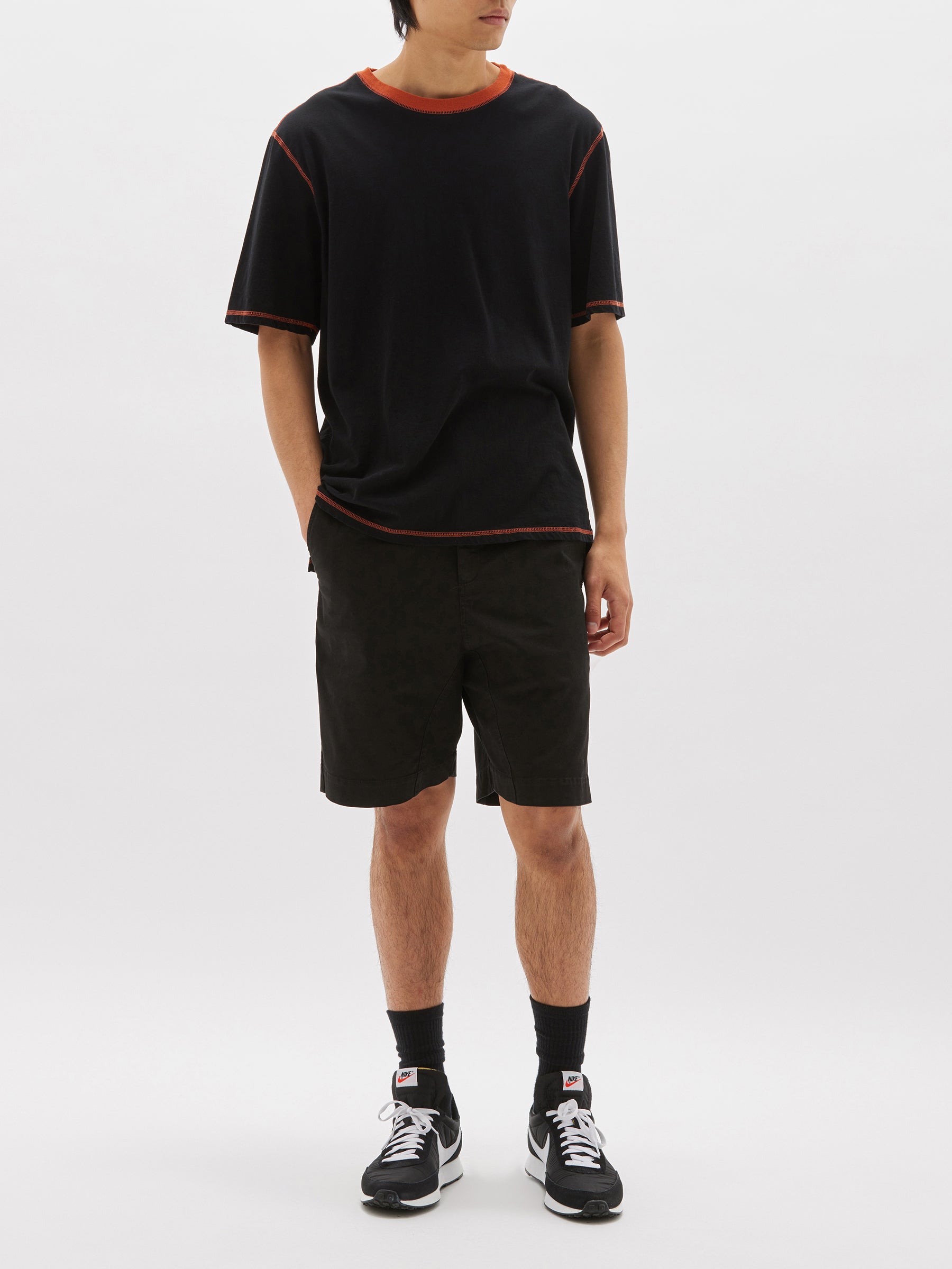 contrast slouch fit t.shirt