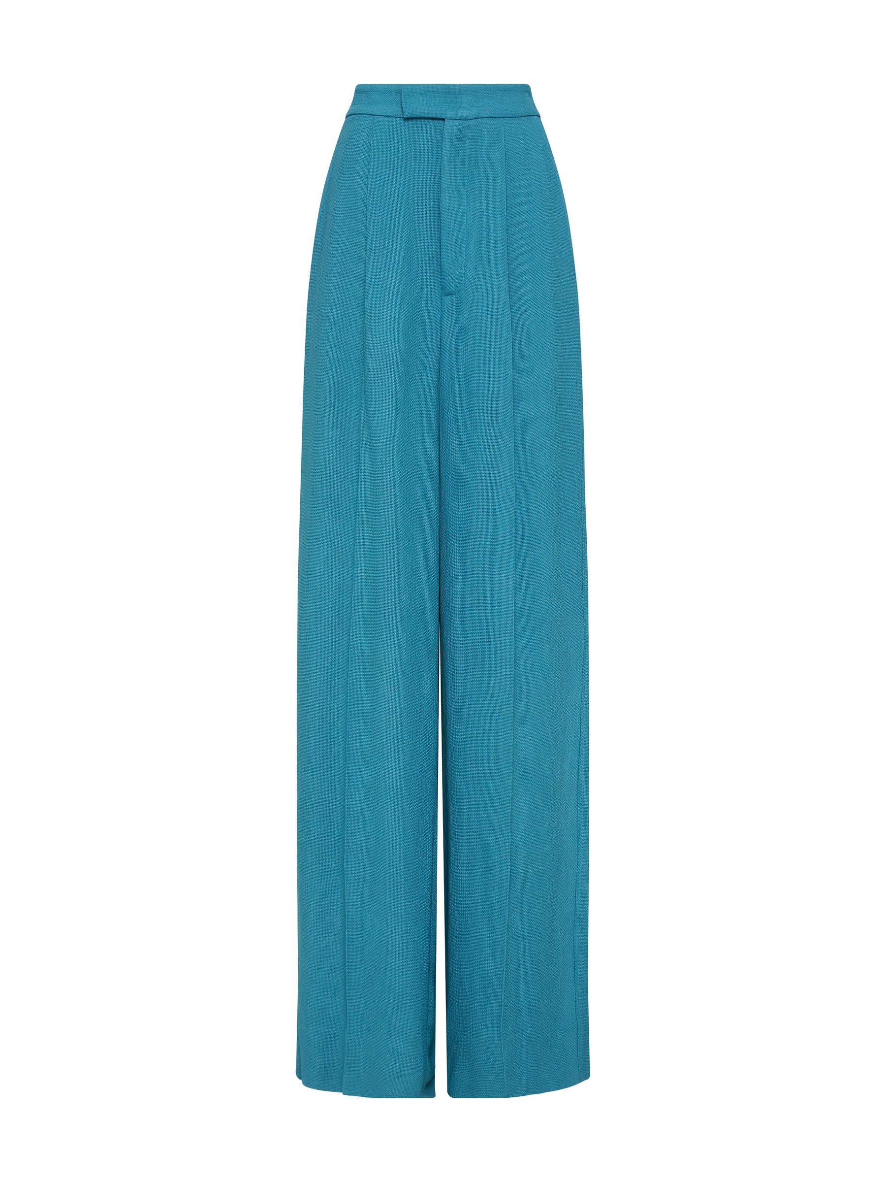 basketweave crepe pleated pant