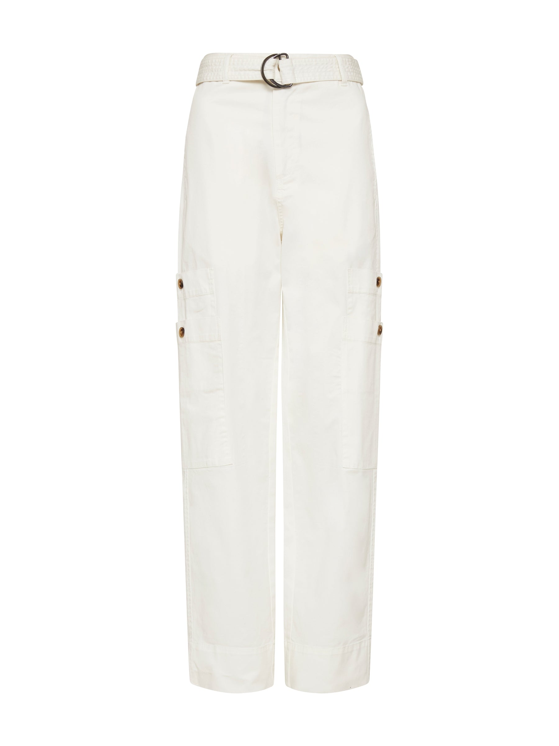 belted cotton slouch pant