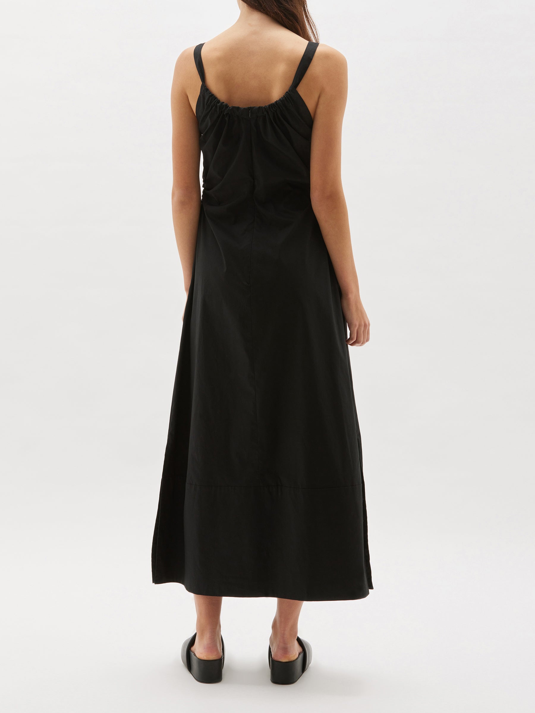 gather detail poplin dress