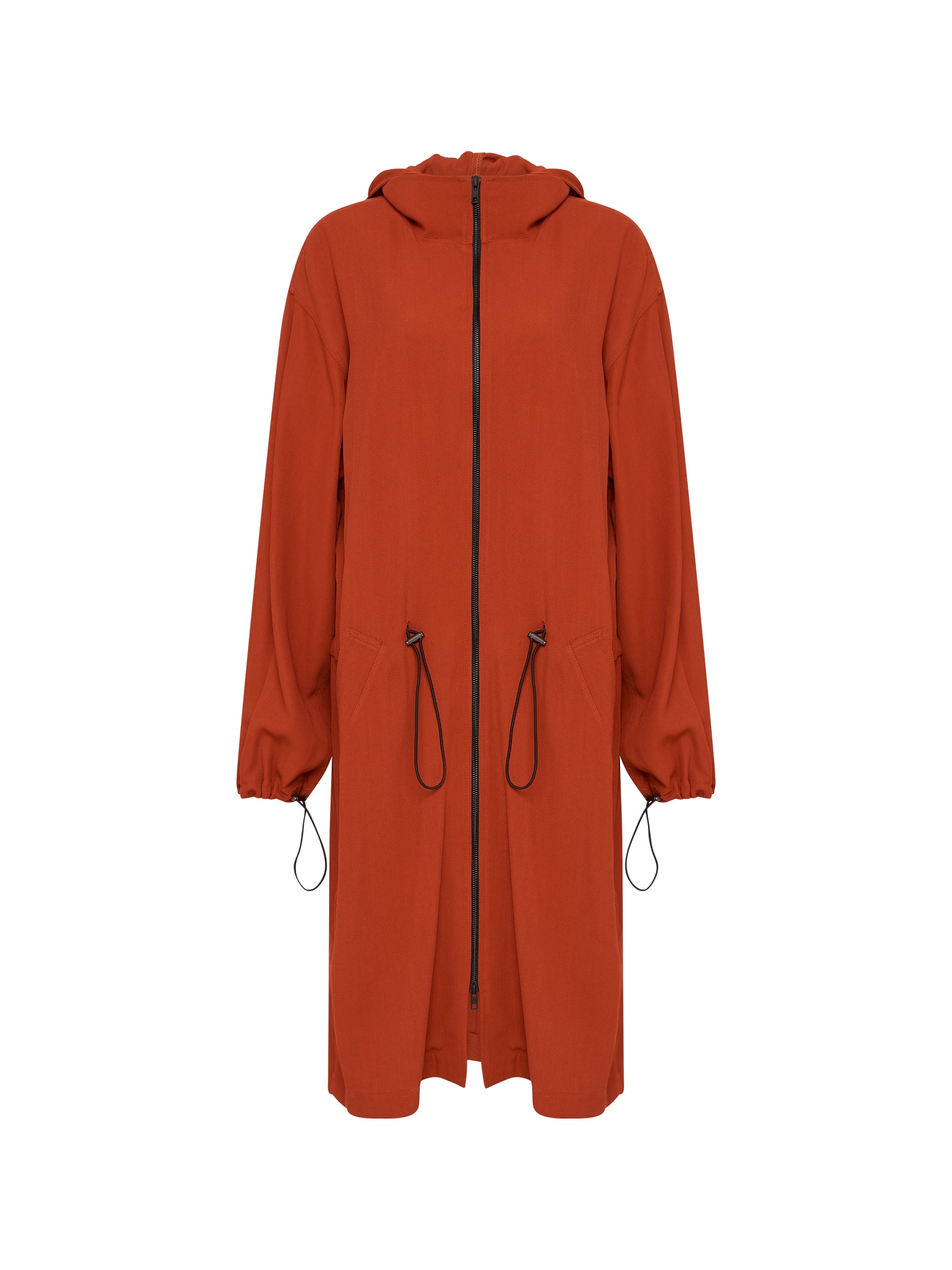 viscose contrast detail anorak