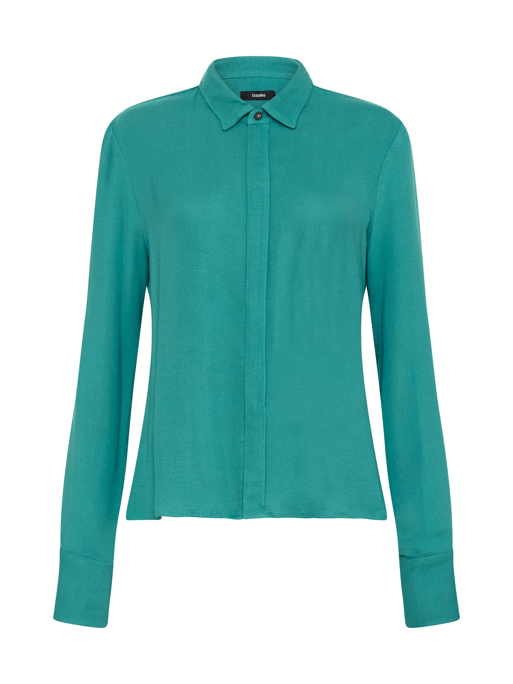 viscose crepe zip detail shirt