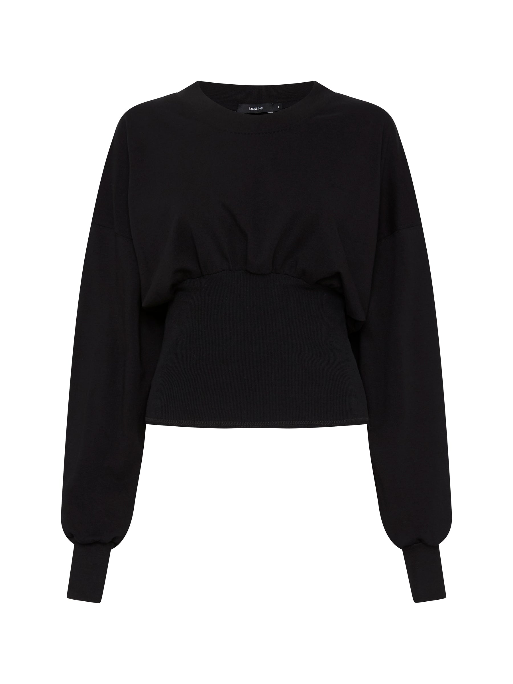 rib insert double jersey sweat