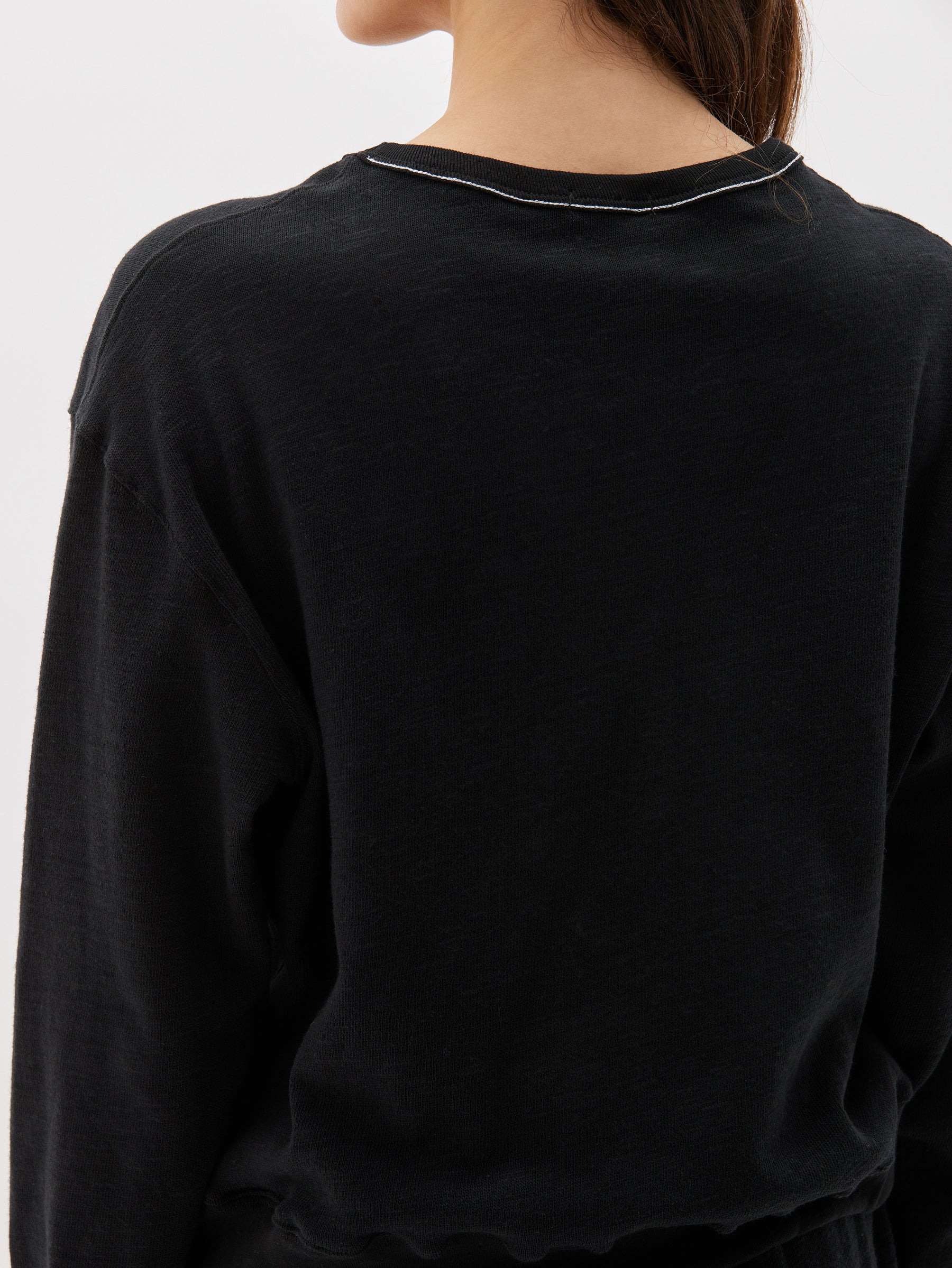womens regular slub rib sweat