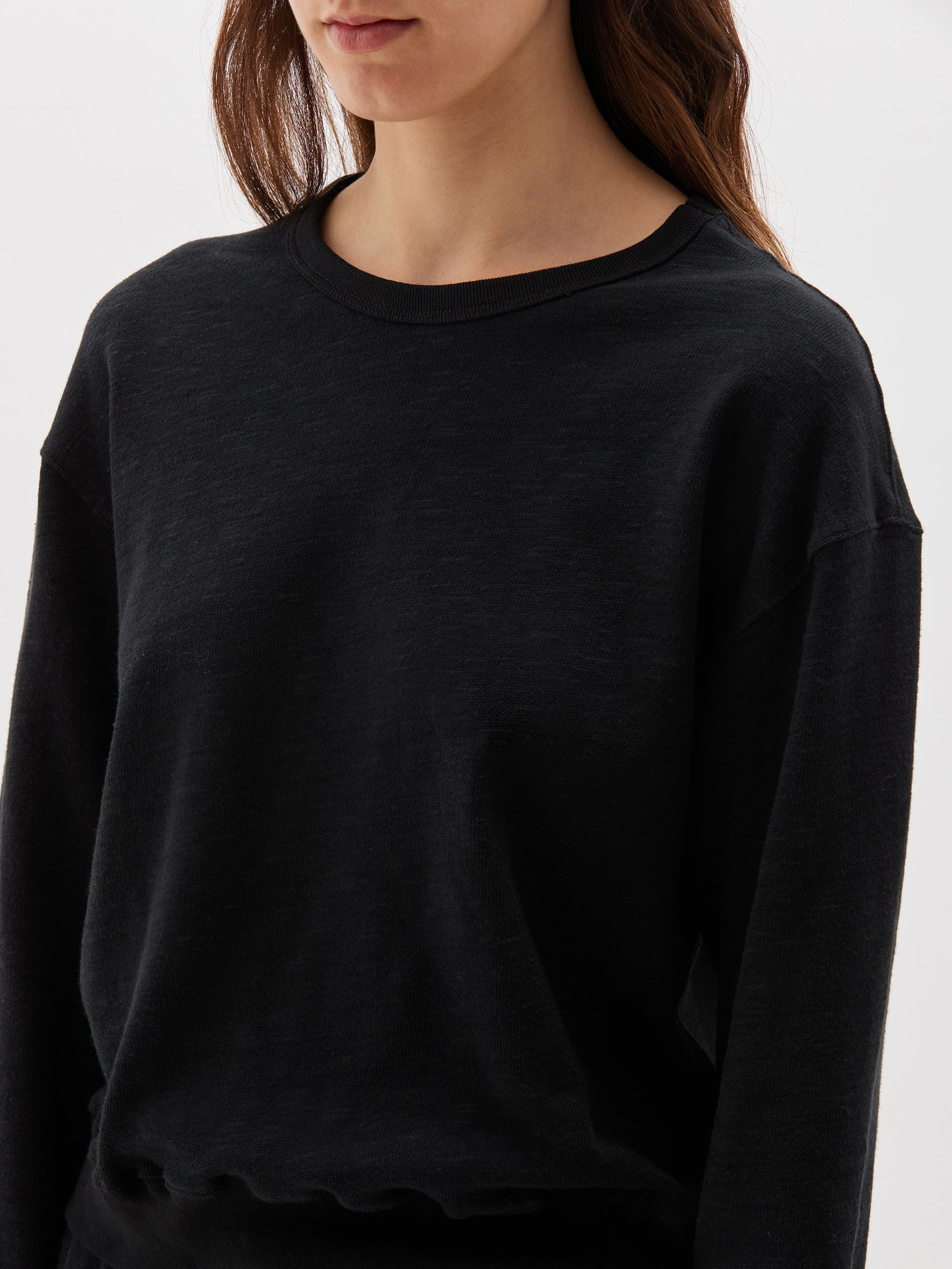 womens regular slub rib sweat