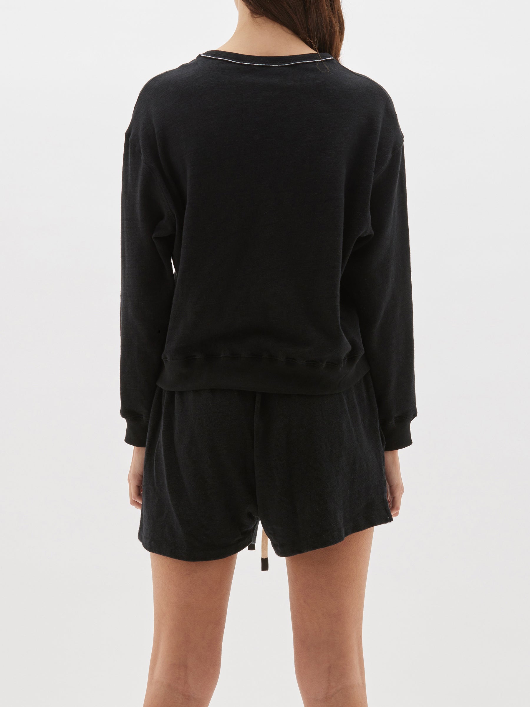 womens regular slub rib sweat