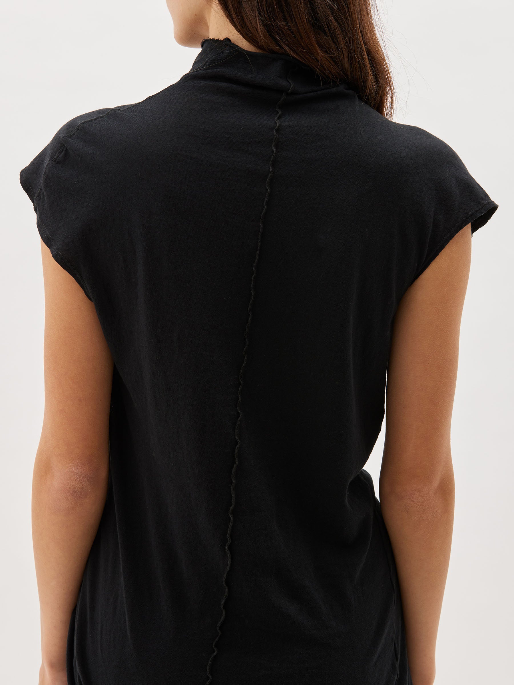 slim raised neck tank