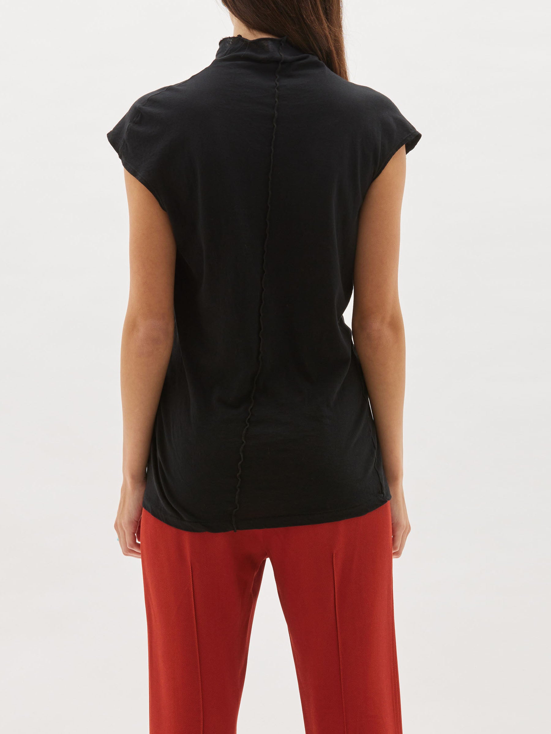 slim raised neck tank