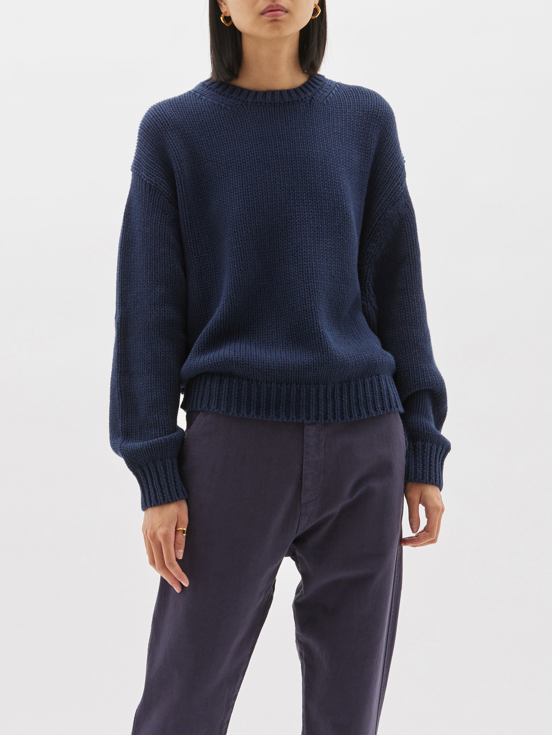 chunky crew neck knit