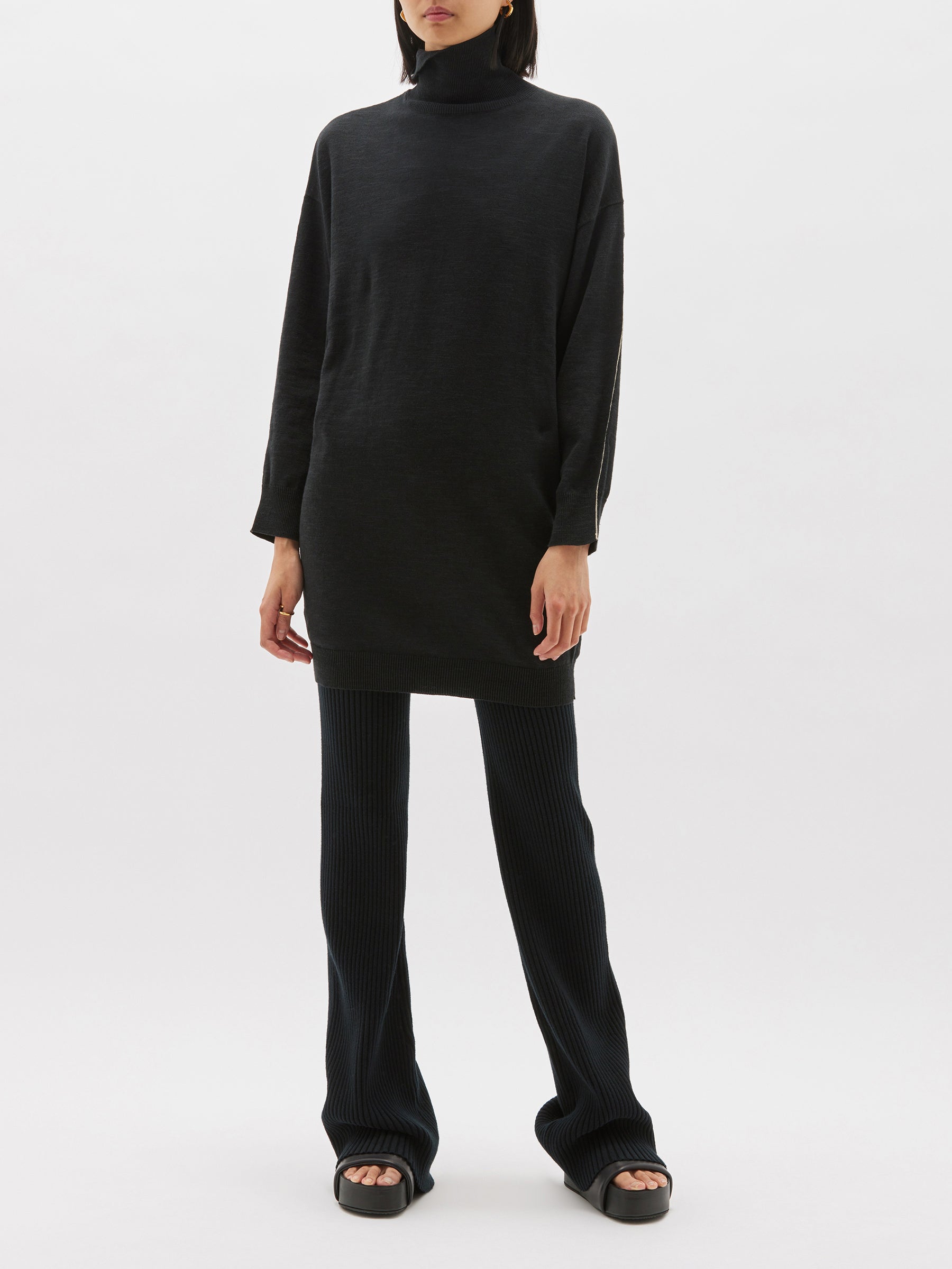turtleneck knit dress