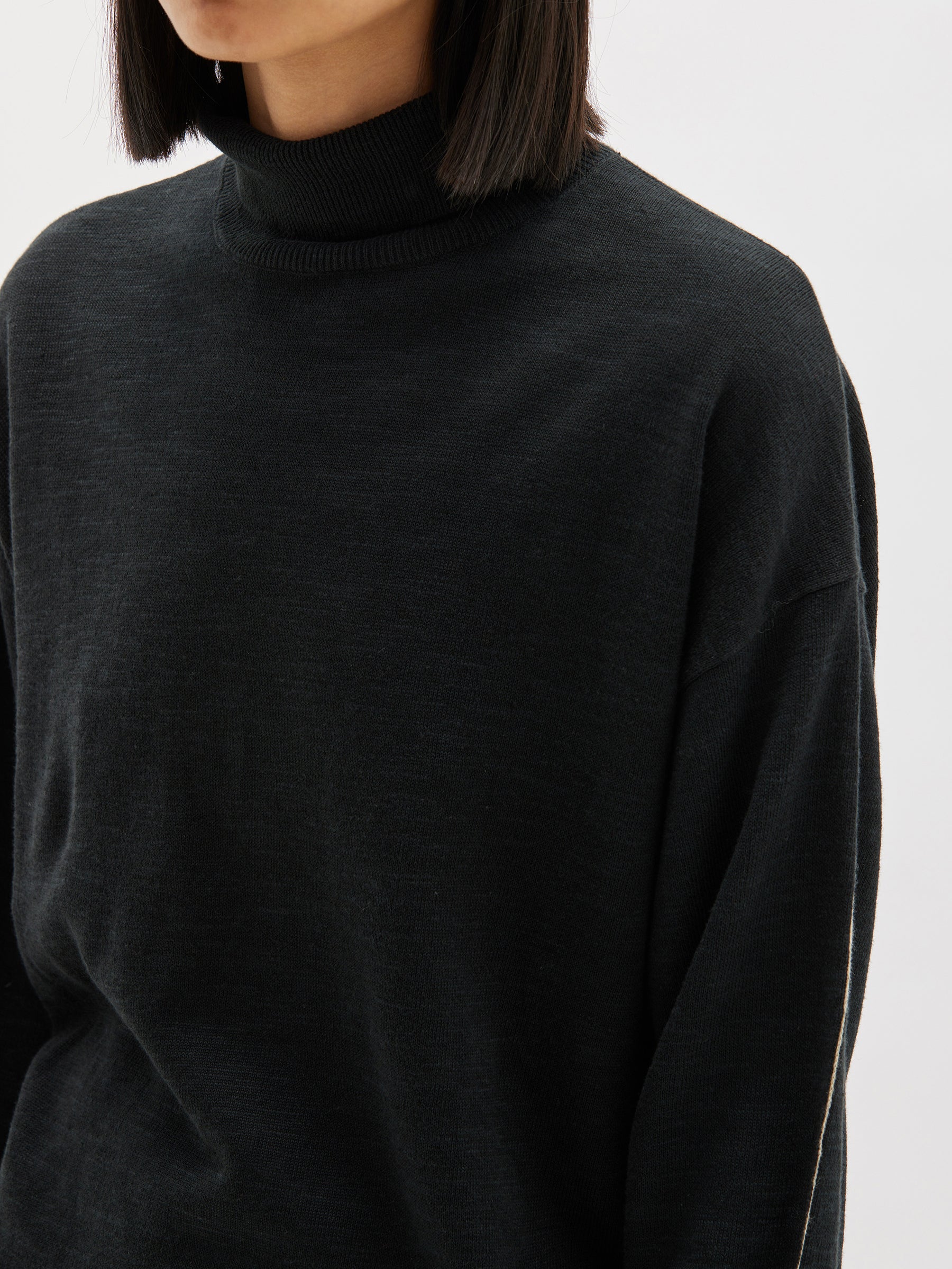 turtleneck knit dress