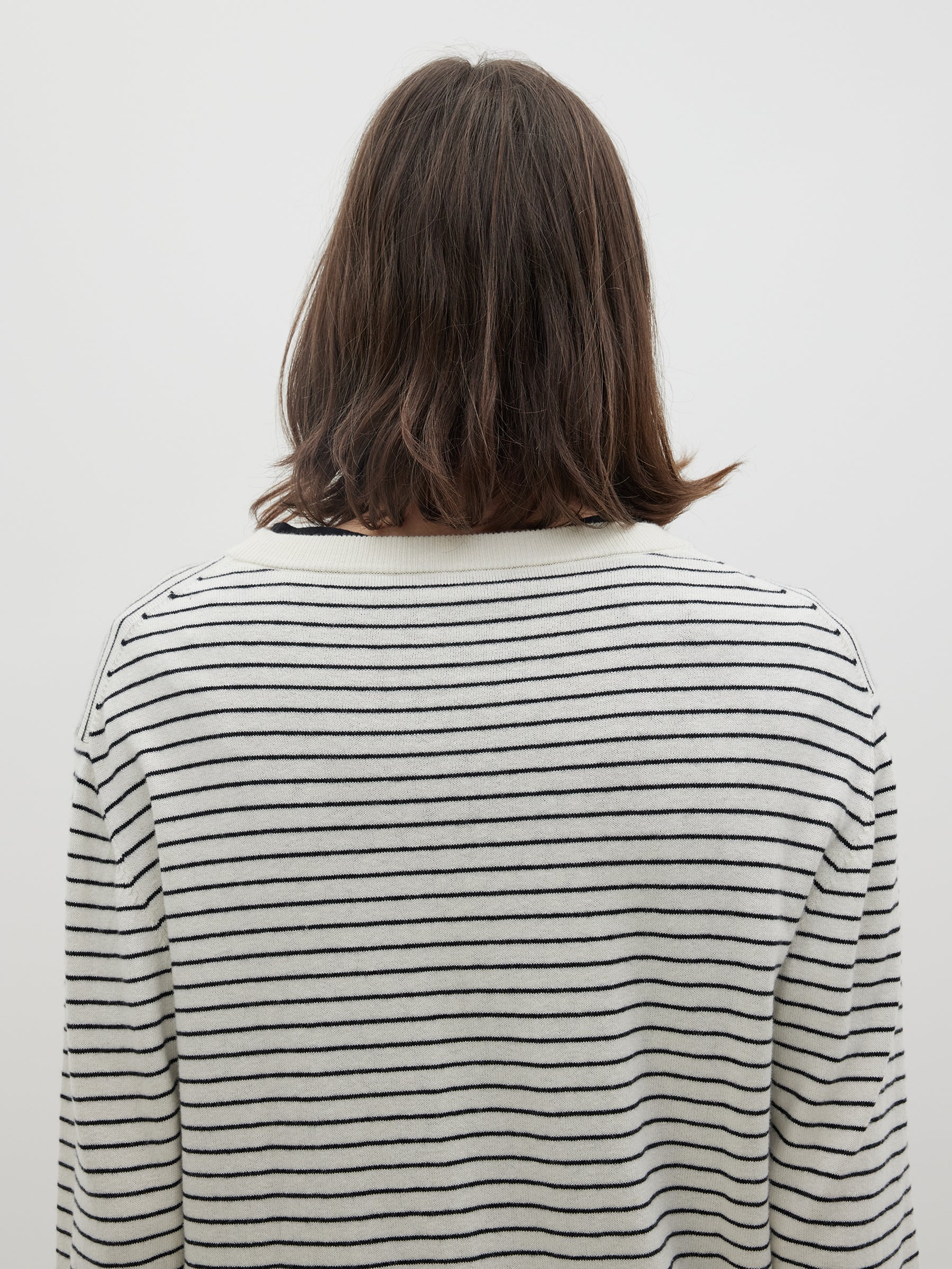 stripe cotton merino knit