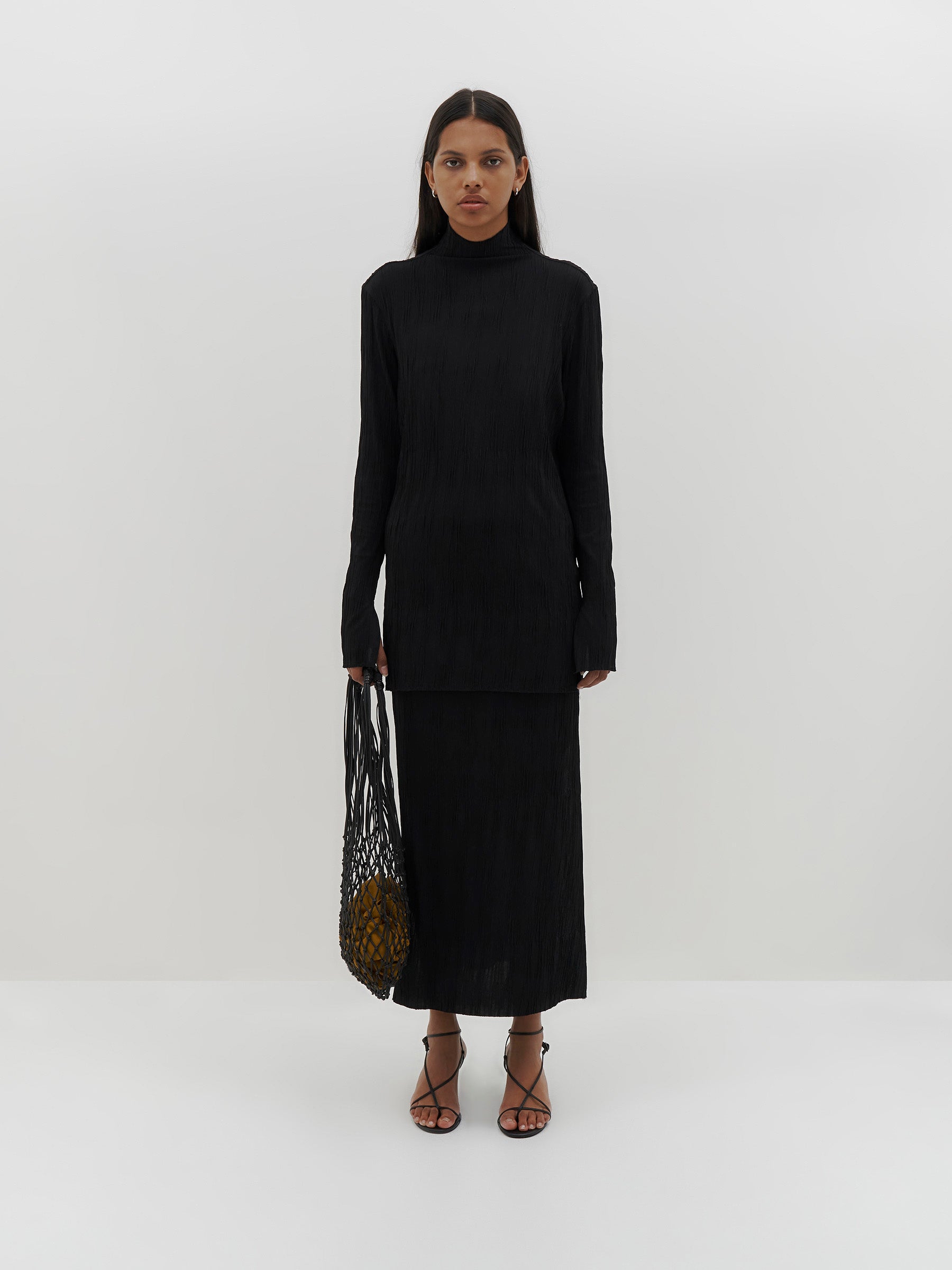 crinkle jersey skirt