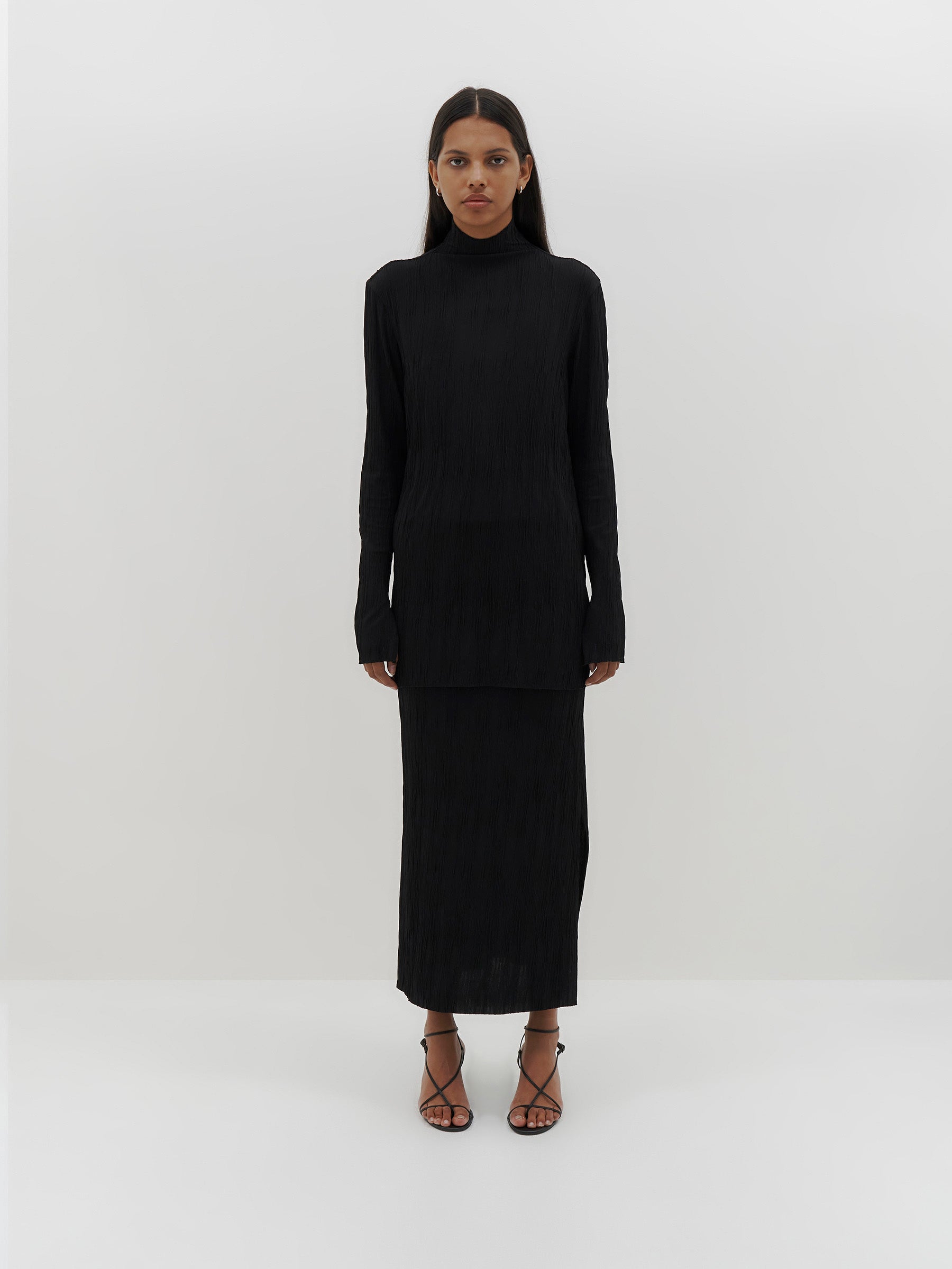 crinkle jersey skirt