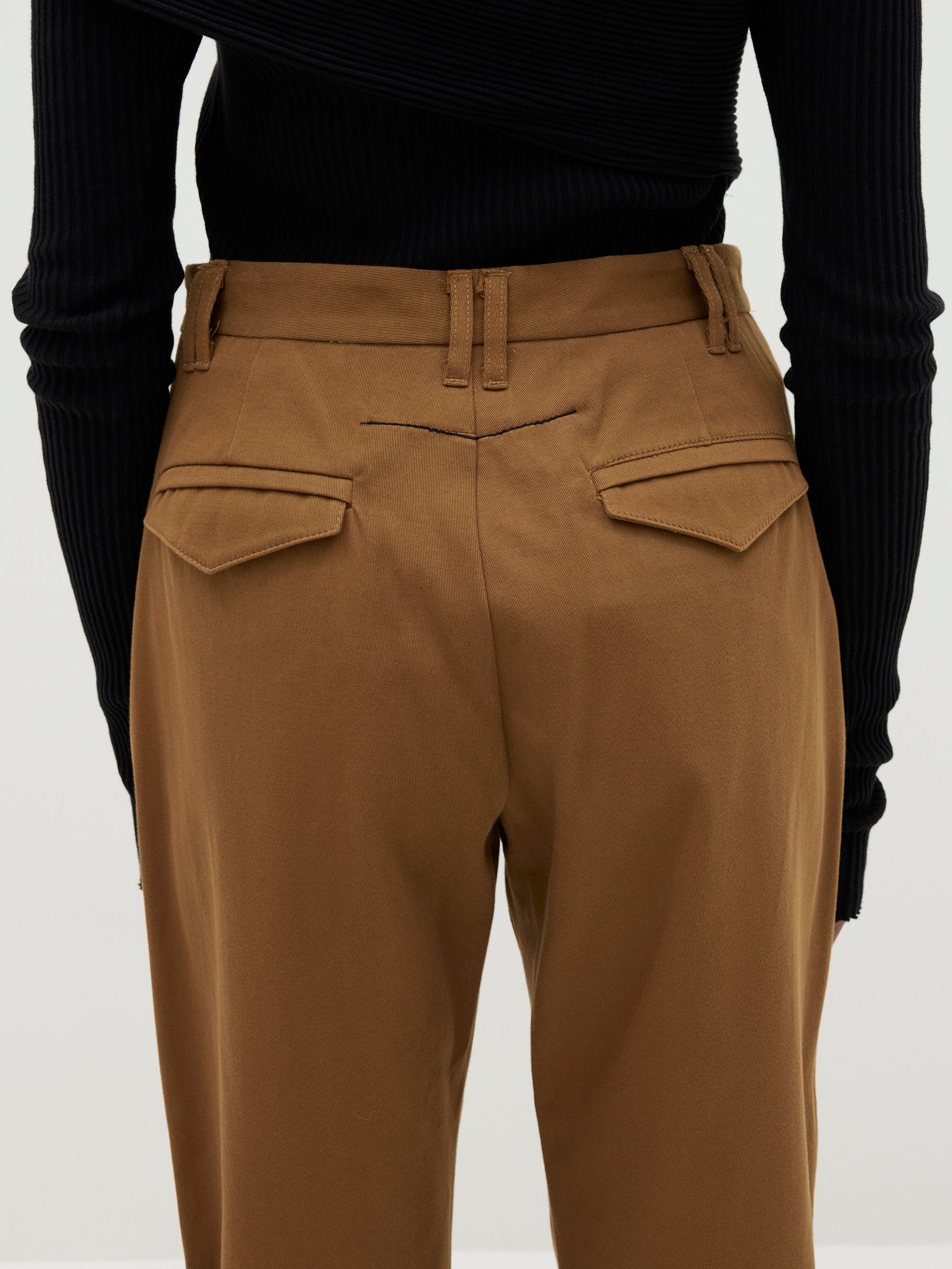 gabardine straight leg pant