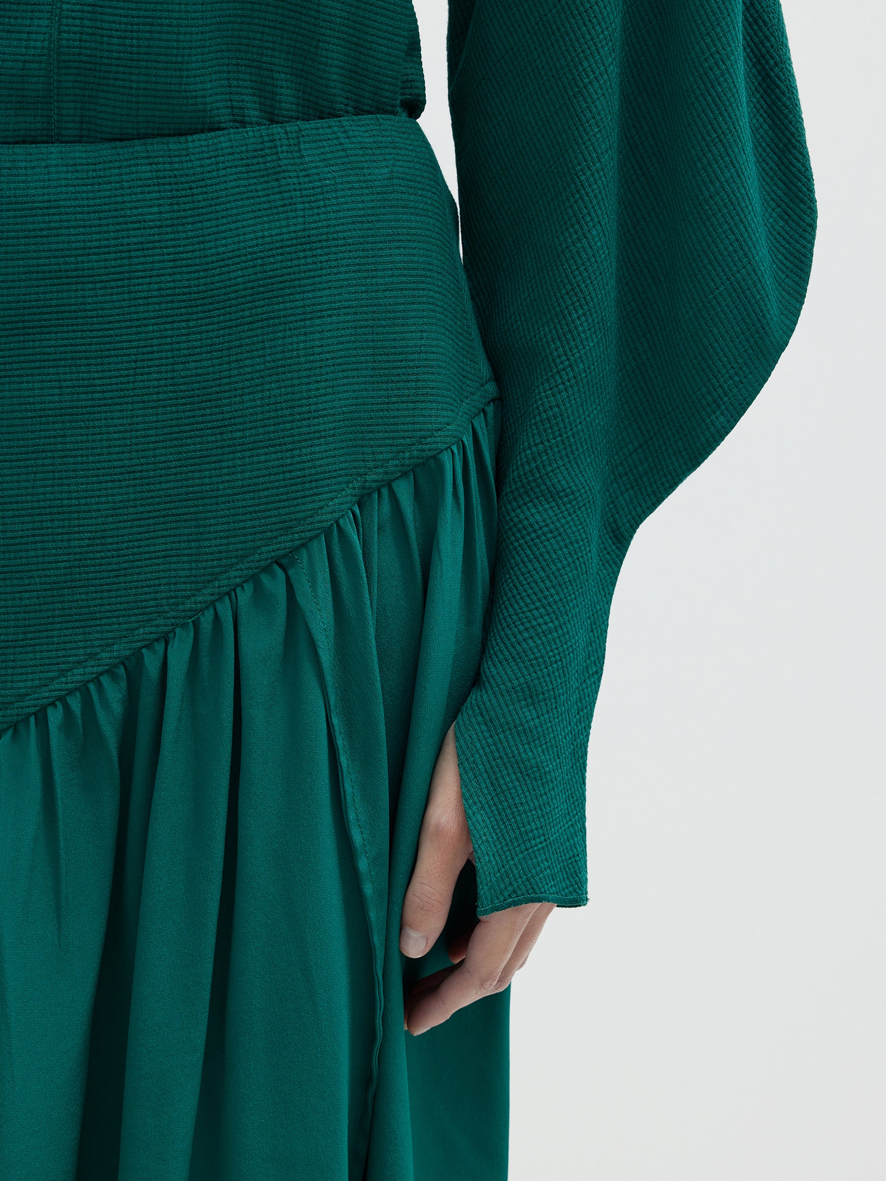 viscose crepe balloon skirt