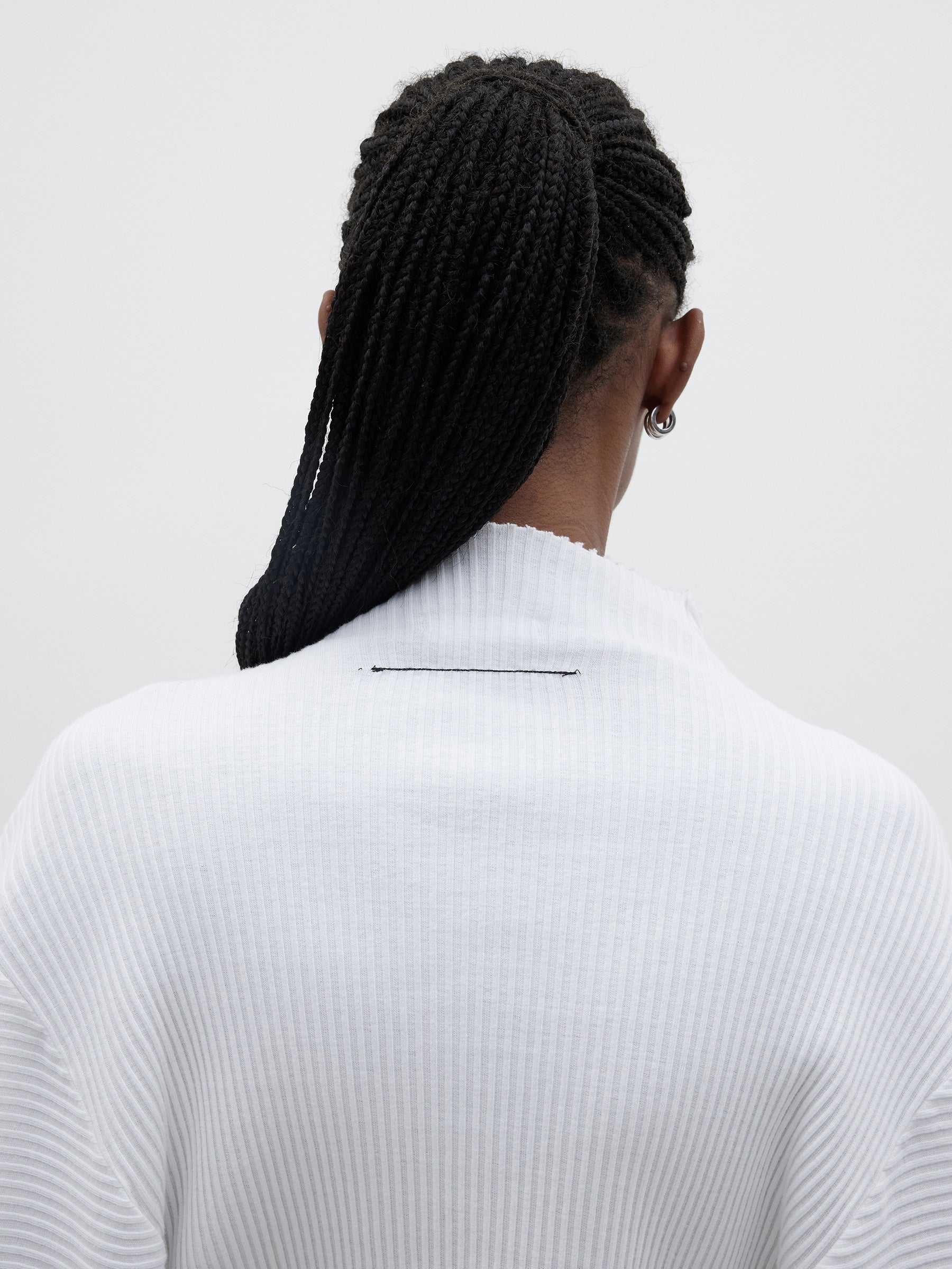 cropped voluminous rib top