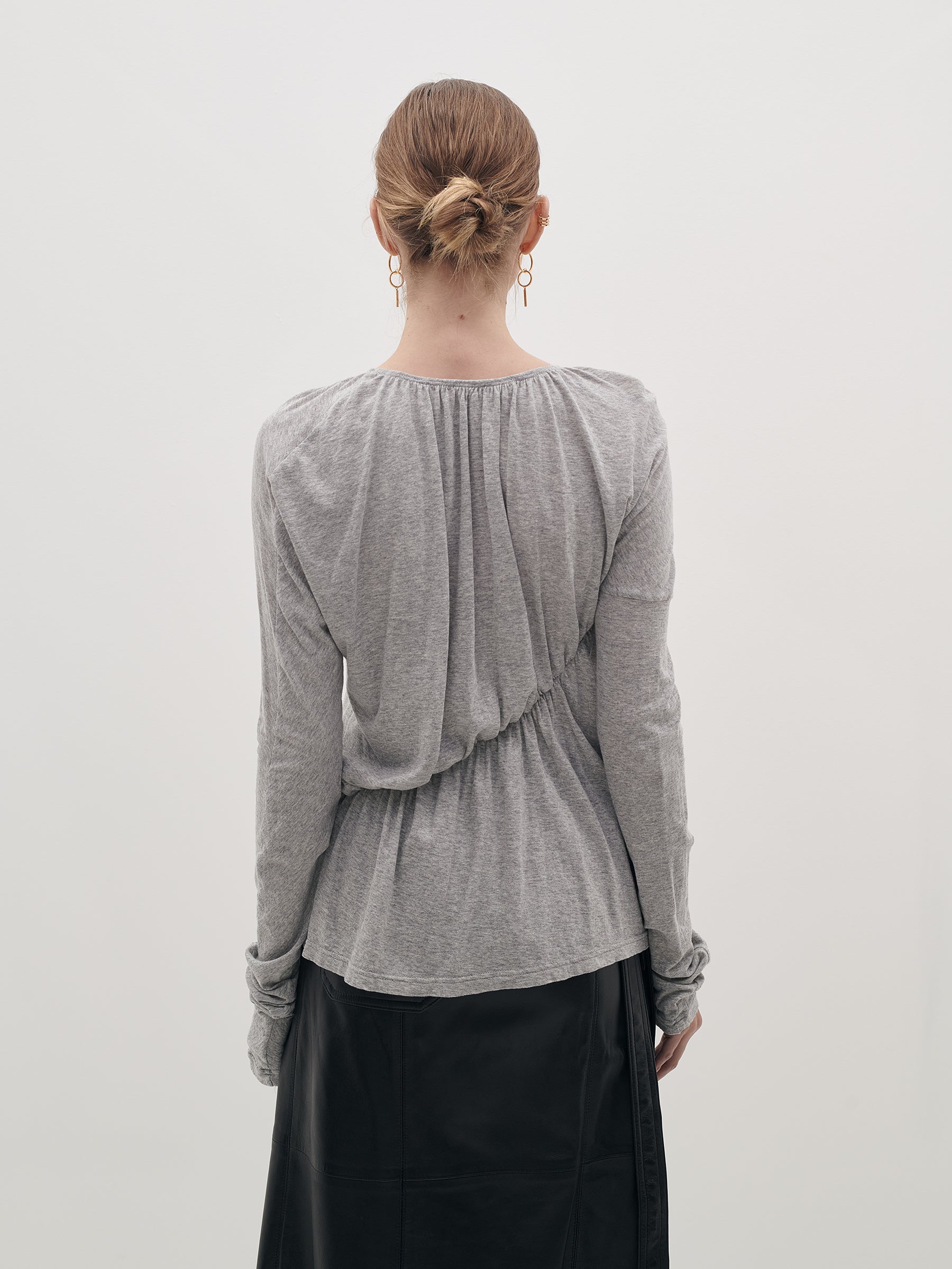 superfine jersey ruched top
