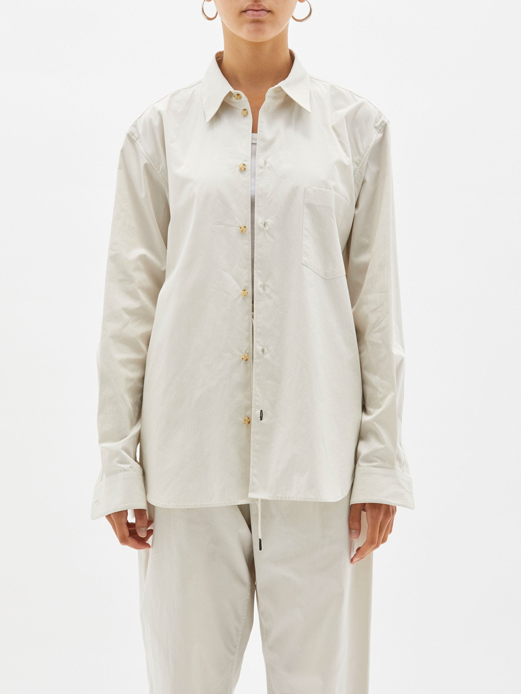 longerline cotton shirt