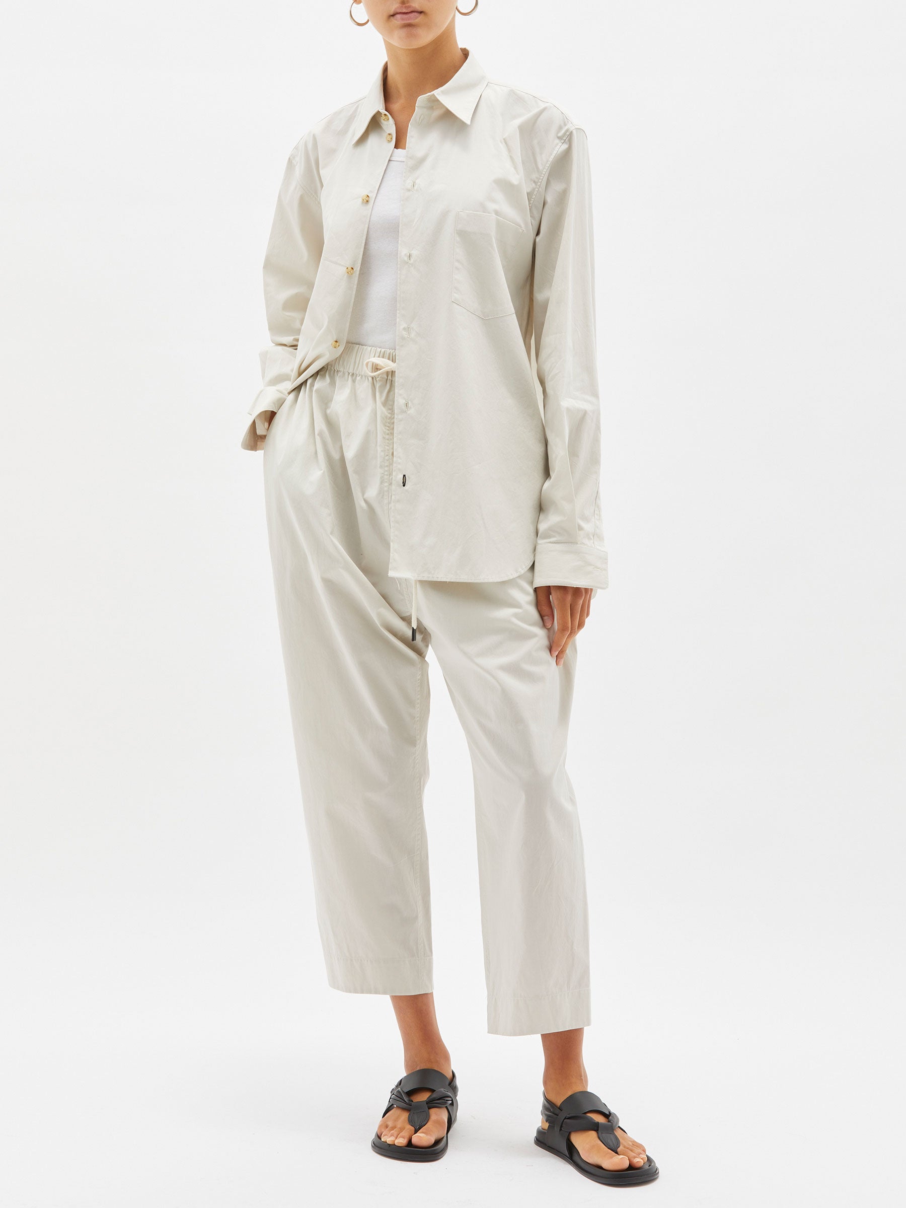longerline cotton shirt