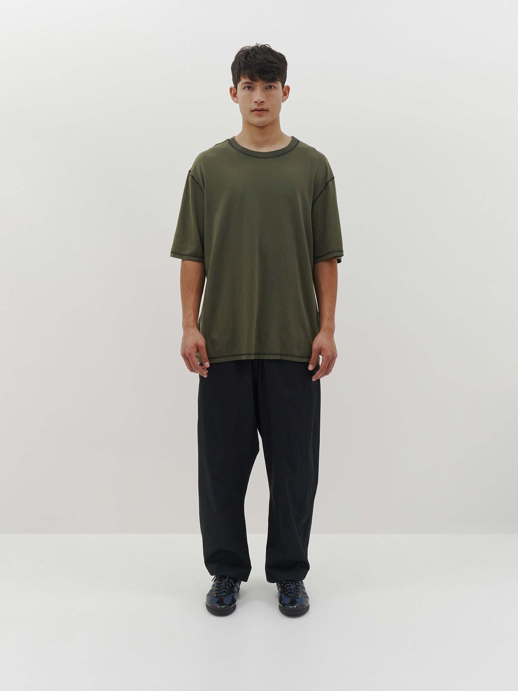 slouch contrast stitch t.shirt