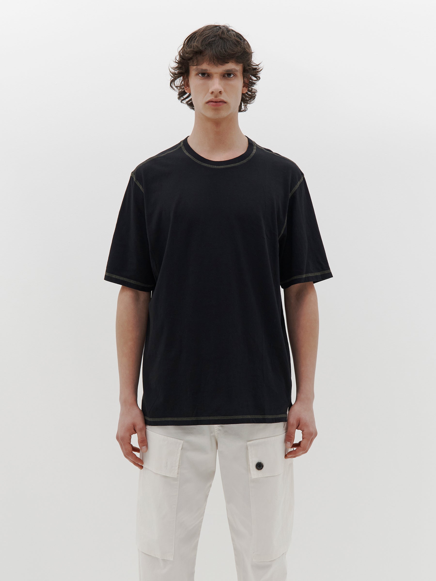 slouch contrast stitch t.shirt