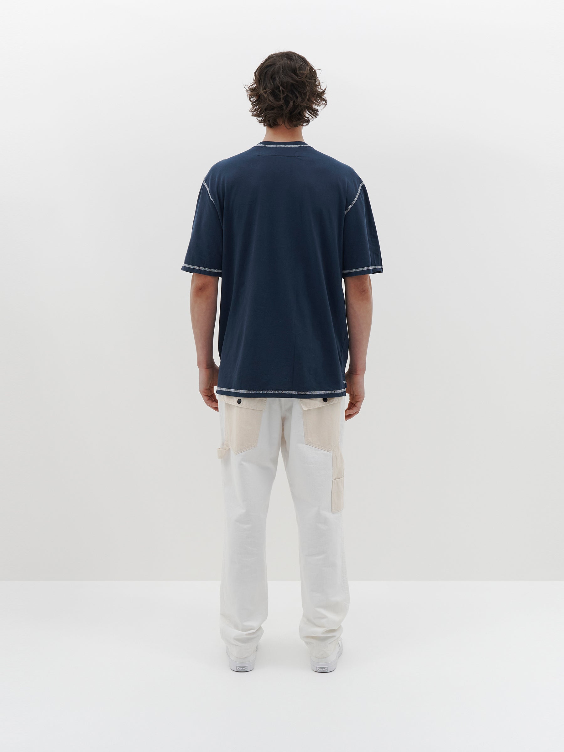 slouch contrast stitch t.shirt