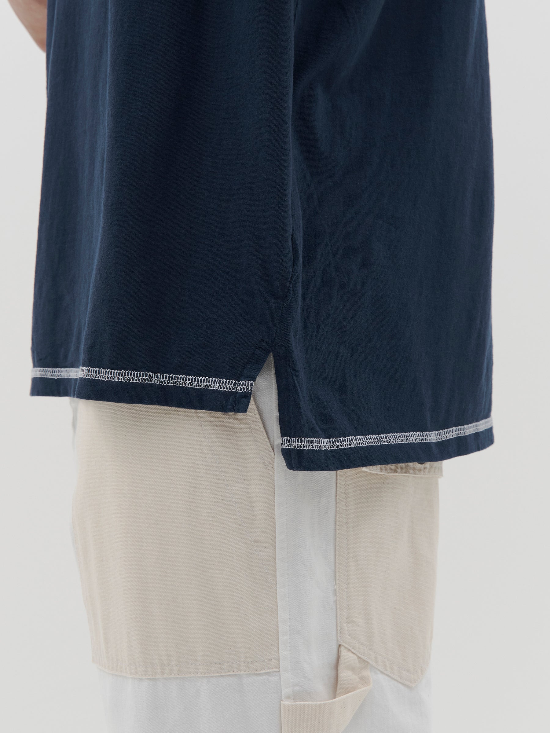 slouch contrast stitch t.shirt
