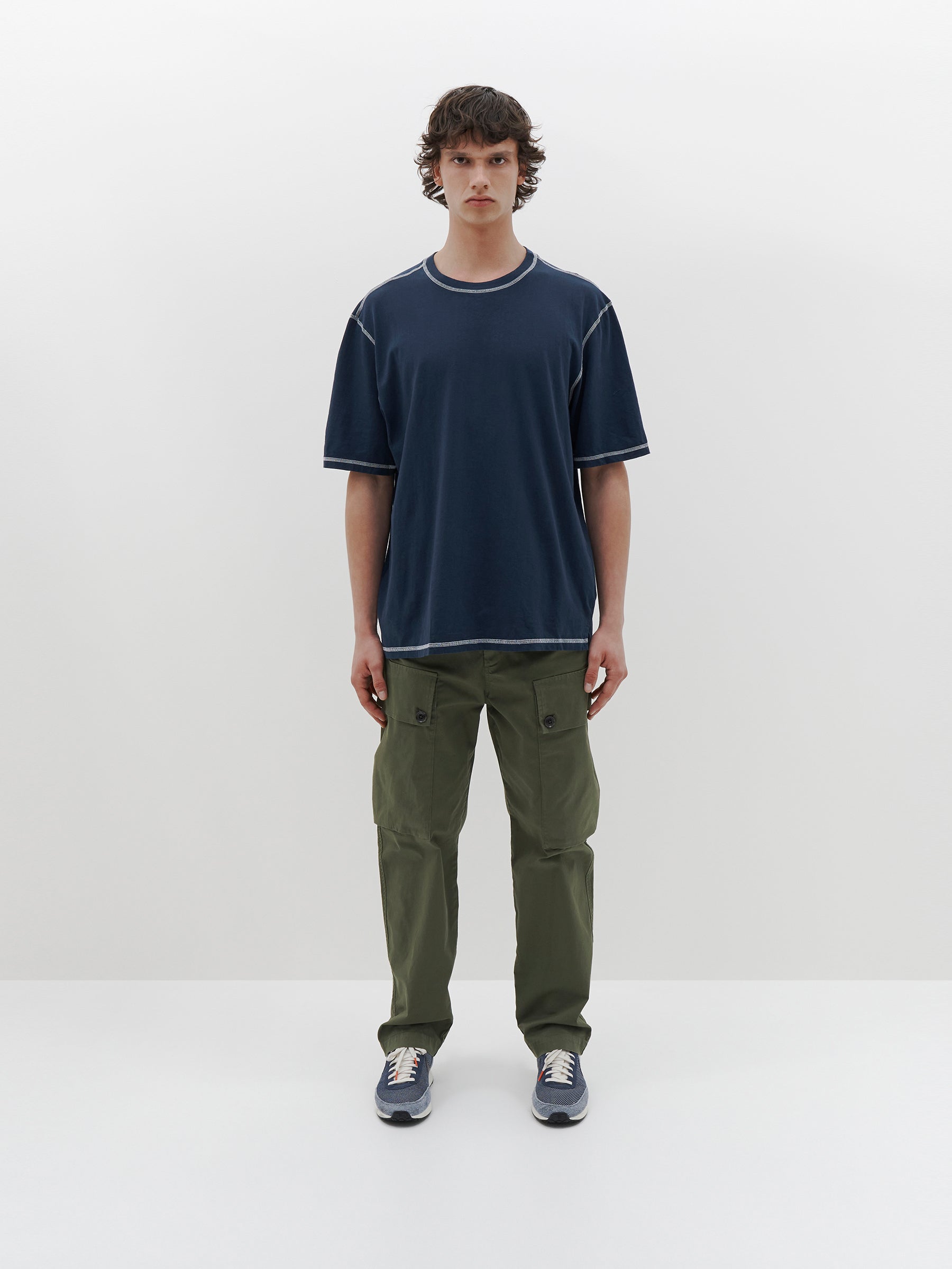 slouch contrast stitch t.shirt