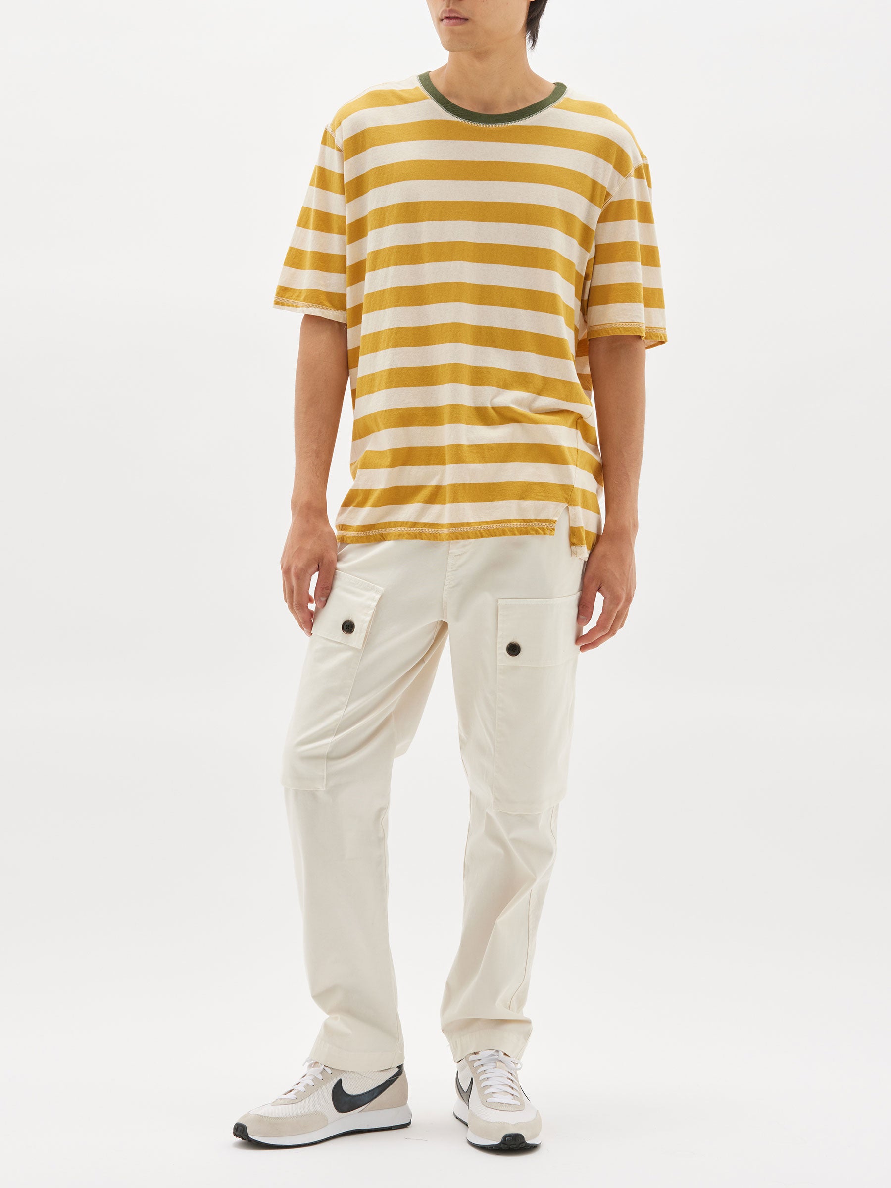 contrast stripe slouch t.shirt