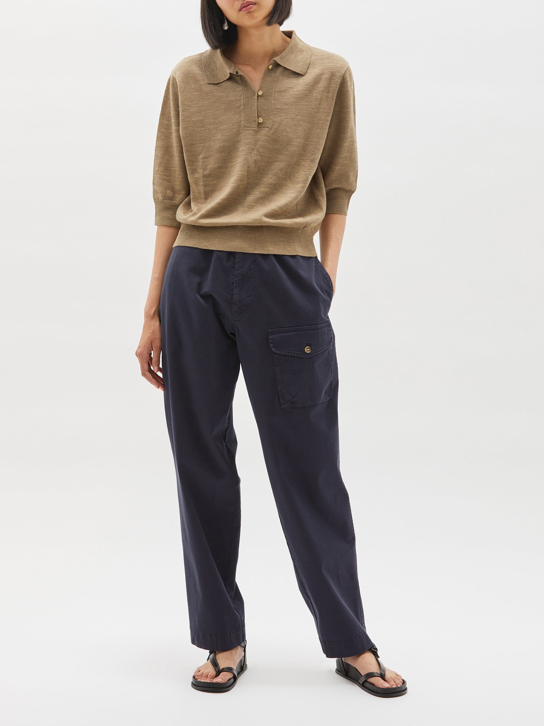slouch pocket detail chino