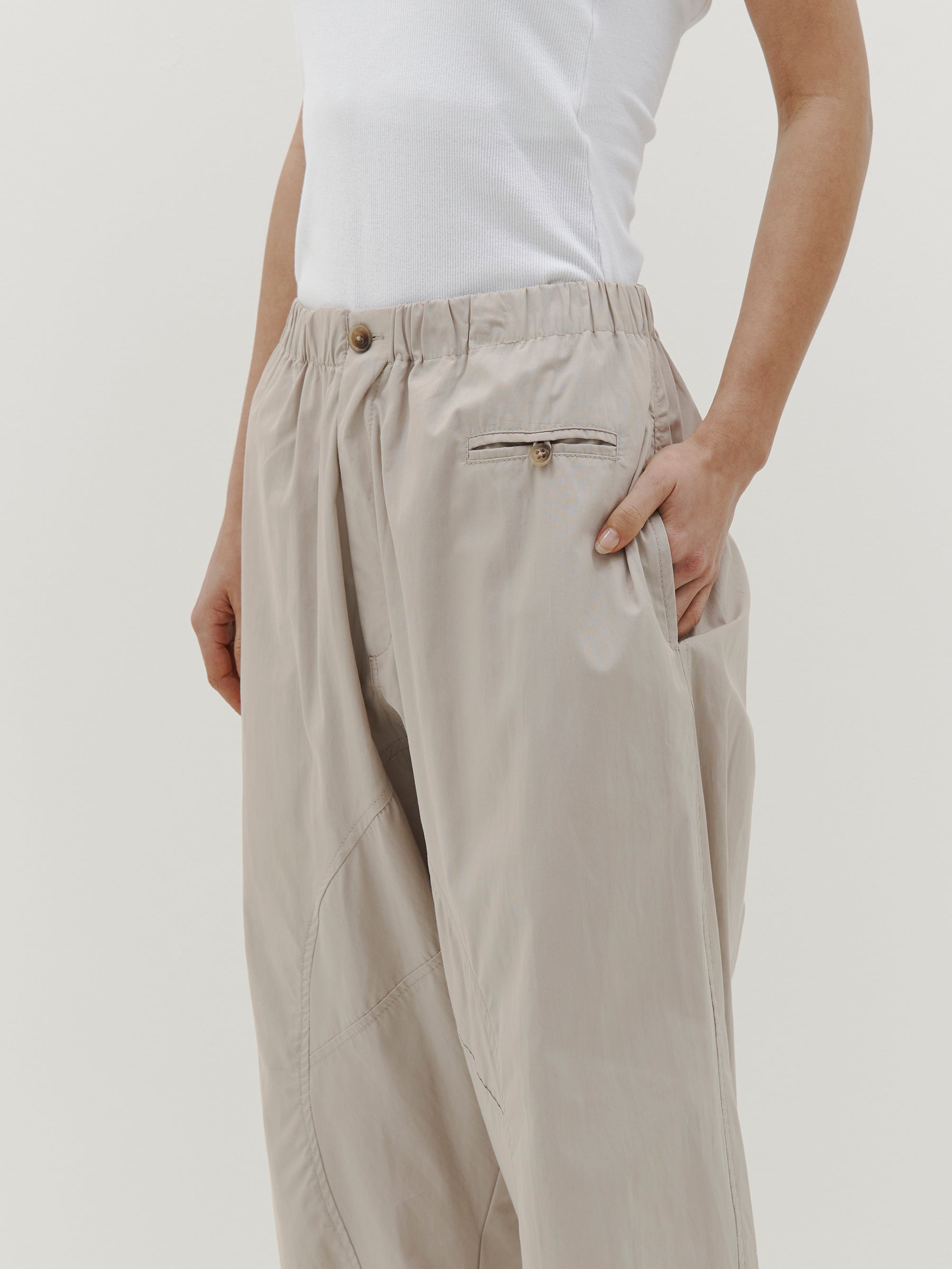voluminous cotton poplin pant