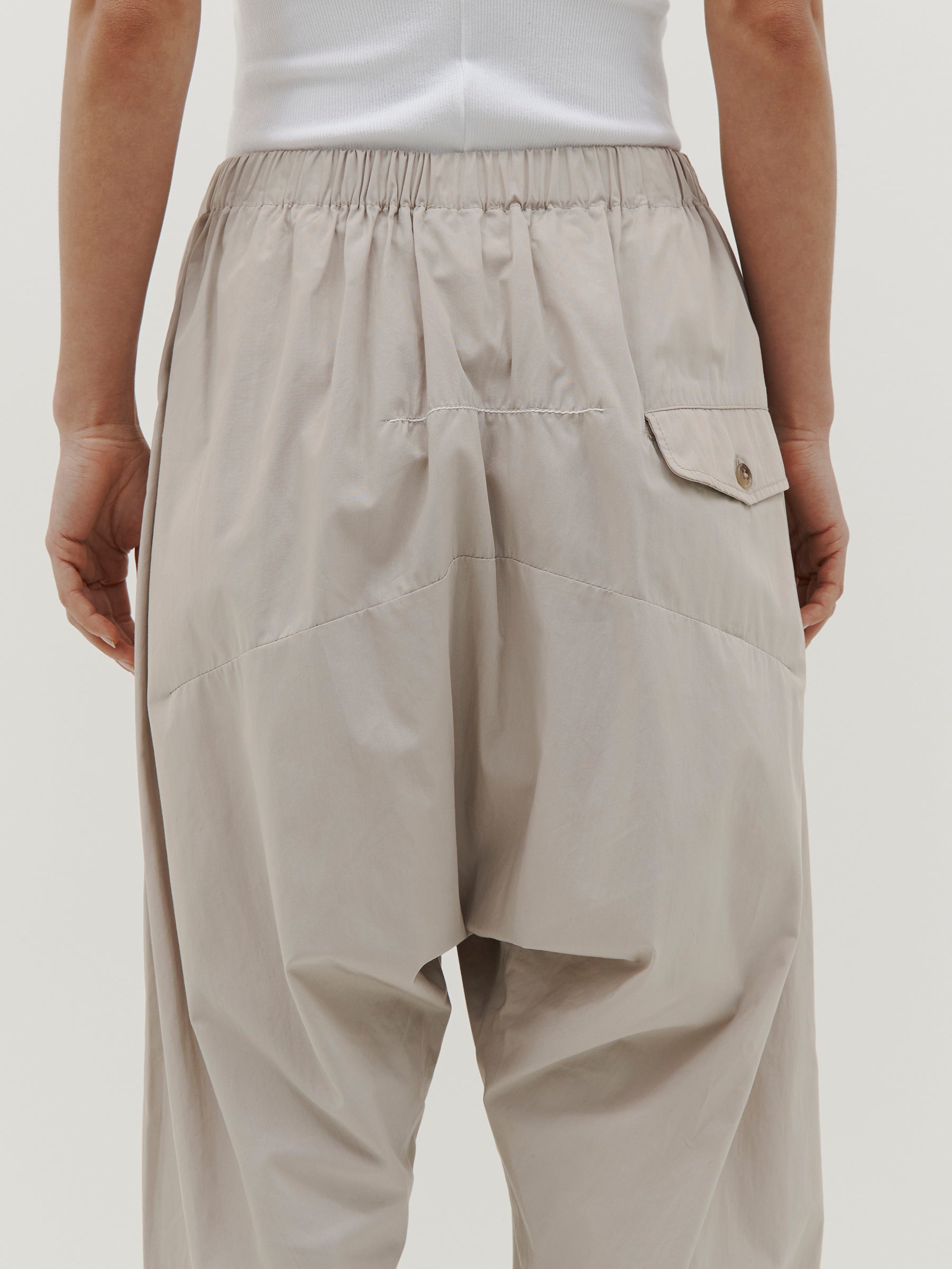 voluminous cotton poplin pant