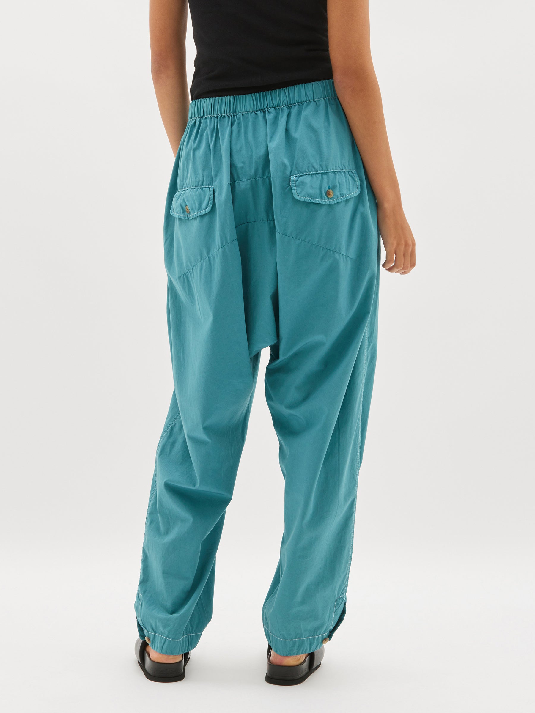 voluminous cotton poplin pant