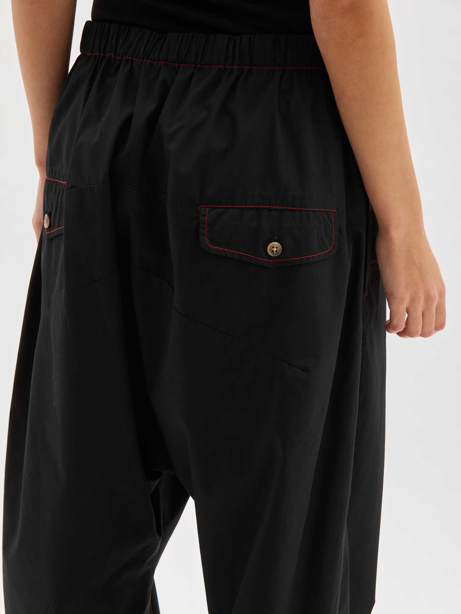 voluminous cotton poplin pant