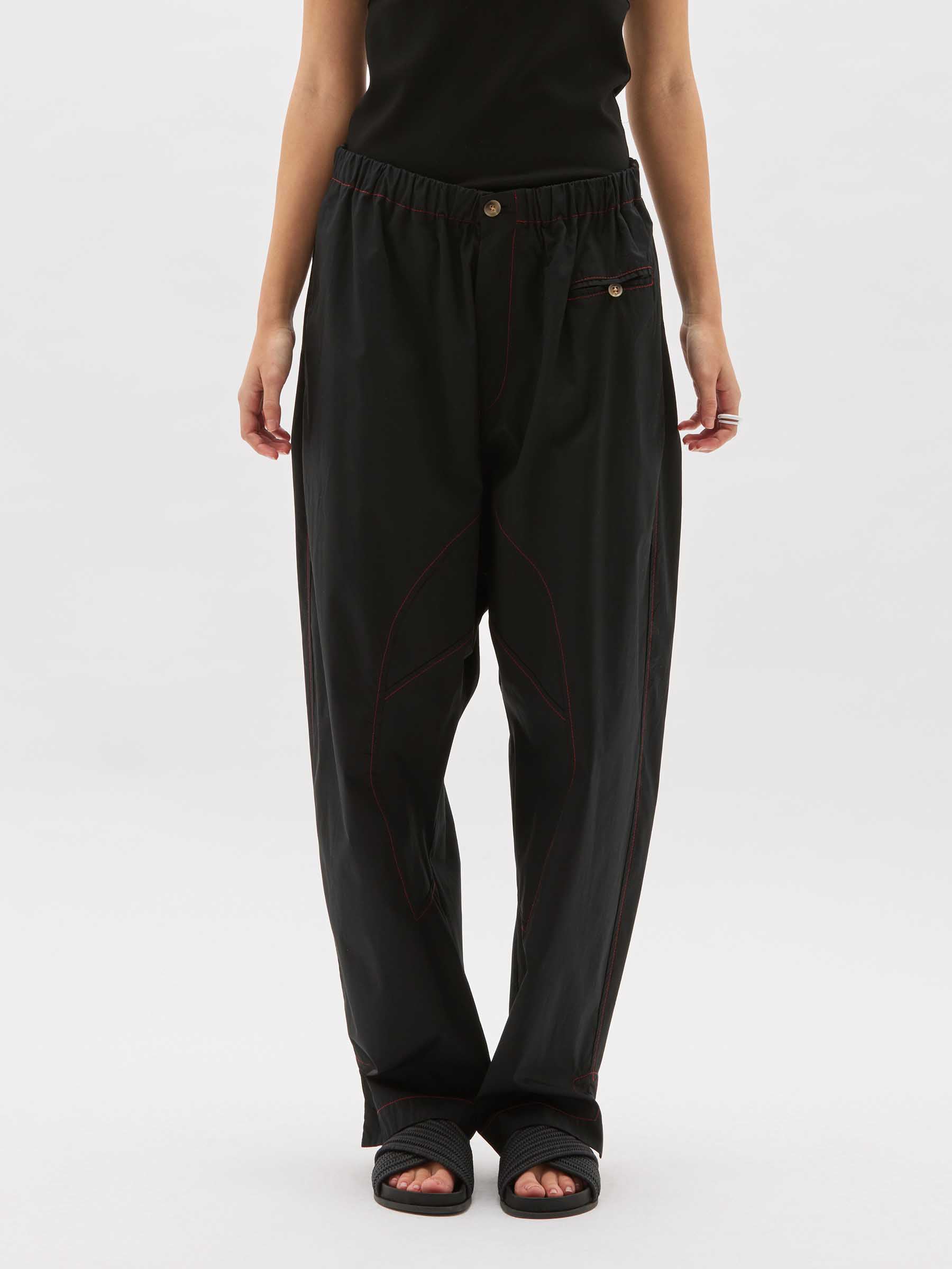 voluminous cotton poplin pant