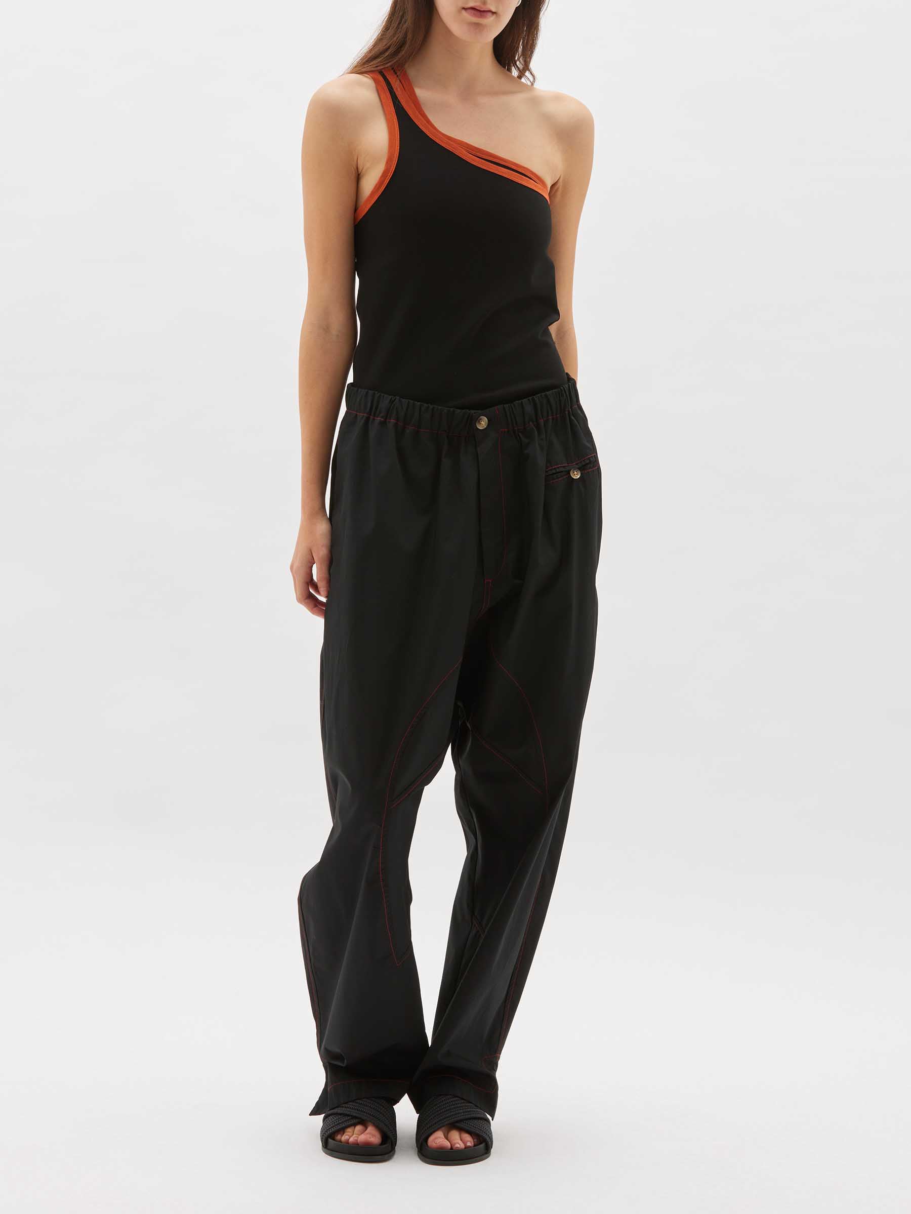 voluminous cotton poplin pant