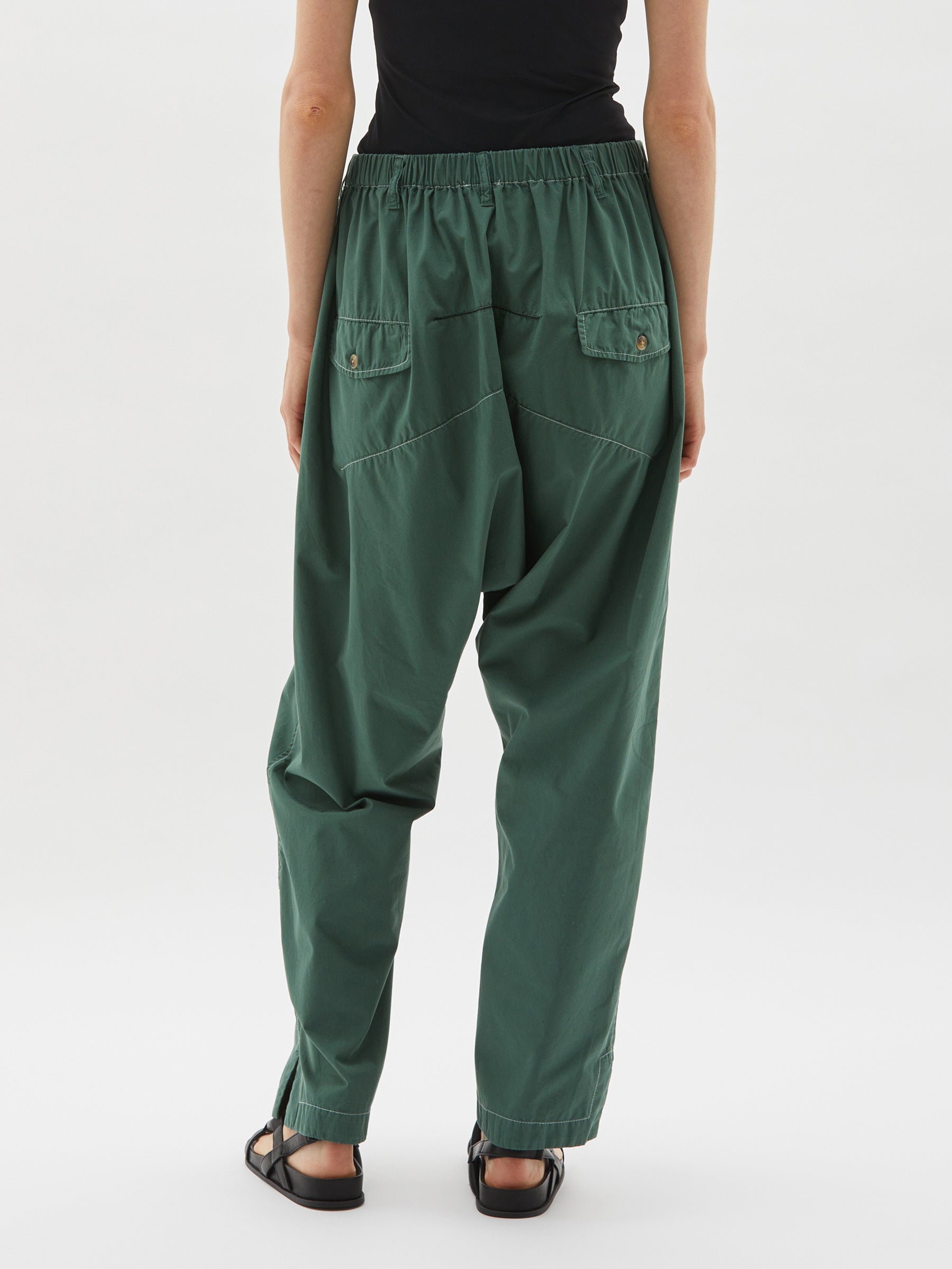 voluminous cotton poplin pant
