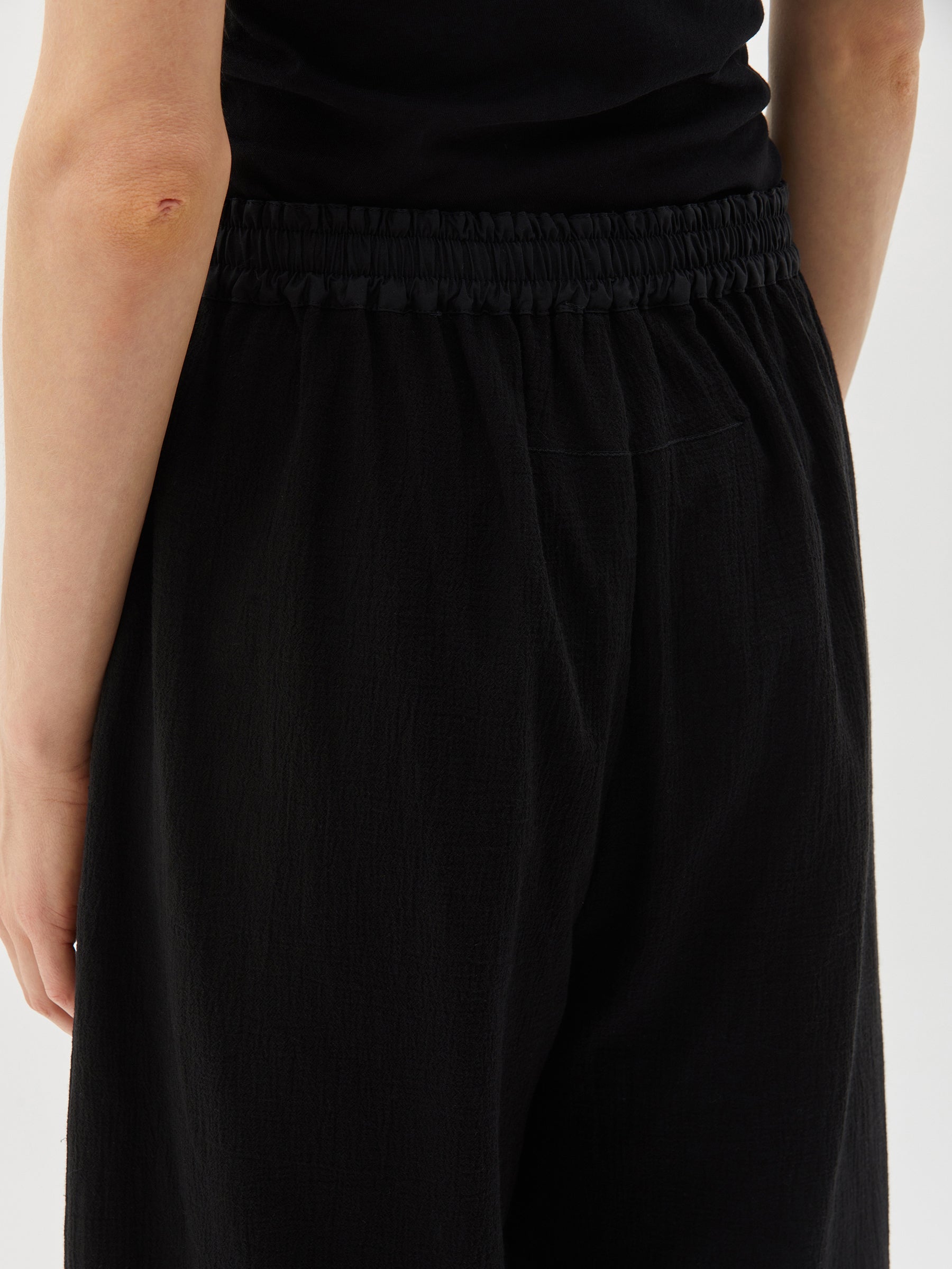 cotton gauze wide leg pant