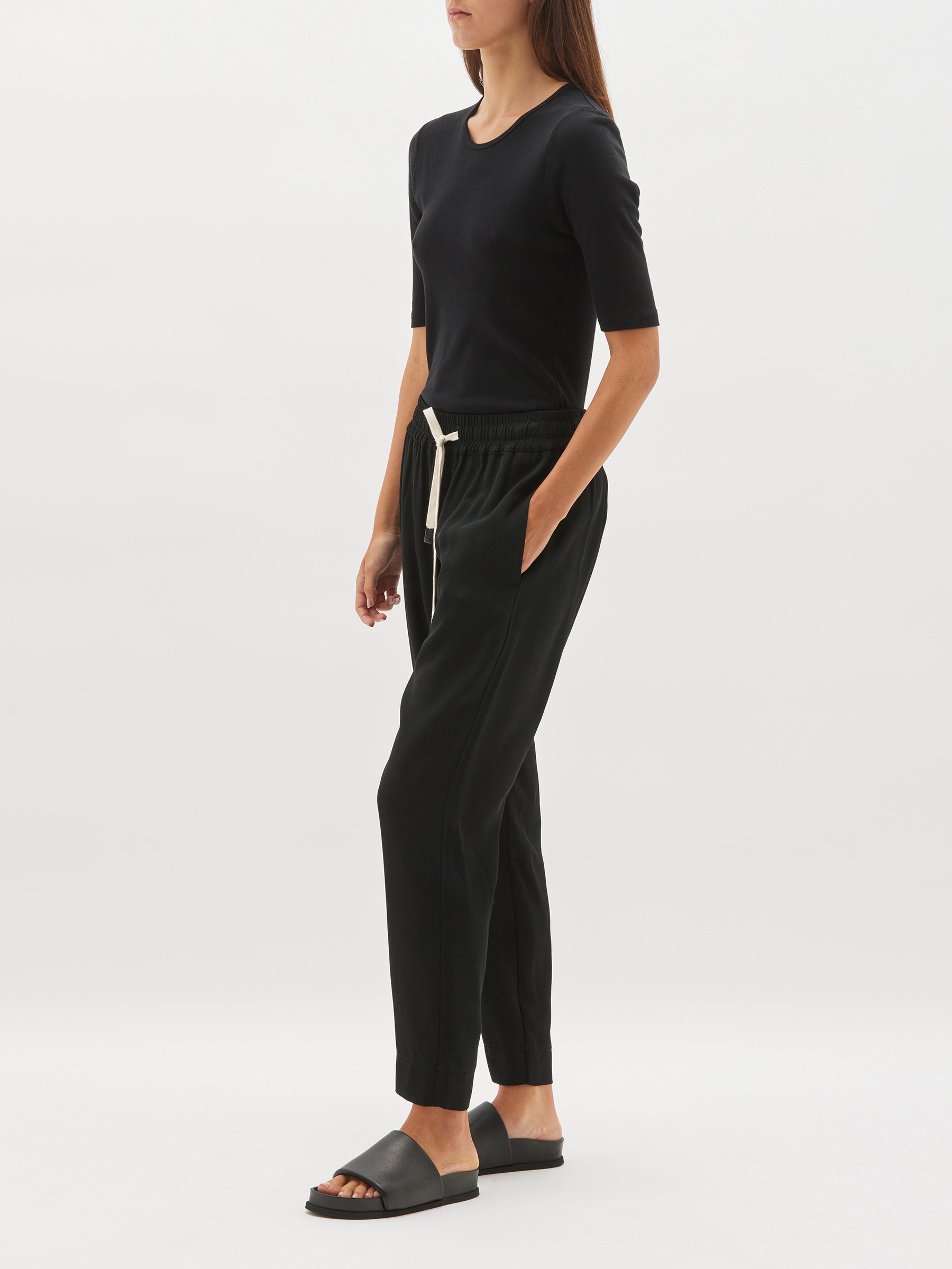 viscose twill pull on pant